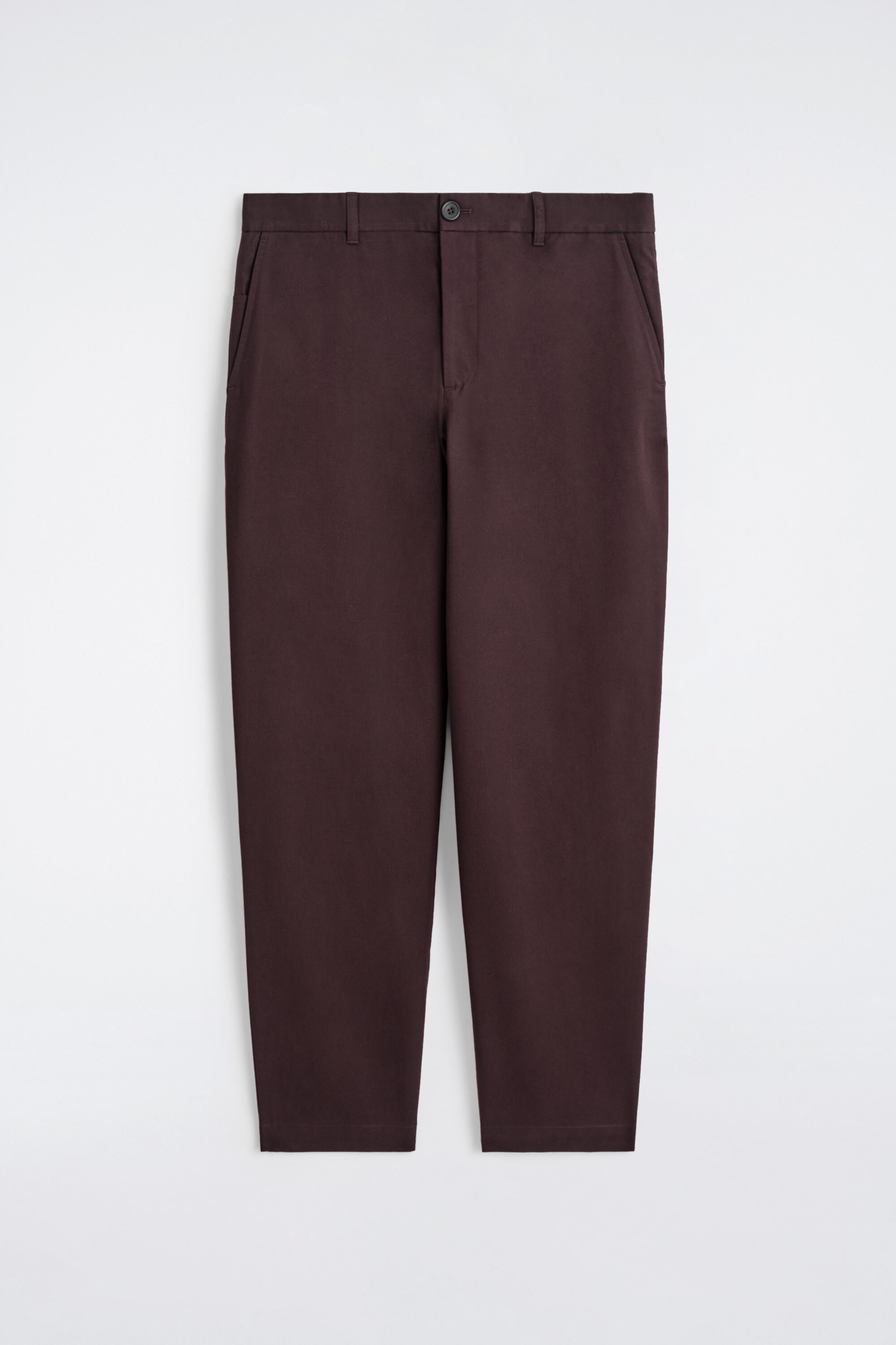 COTTON WIDE-LEG CHINOS - BLACK | COS