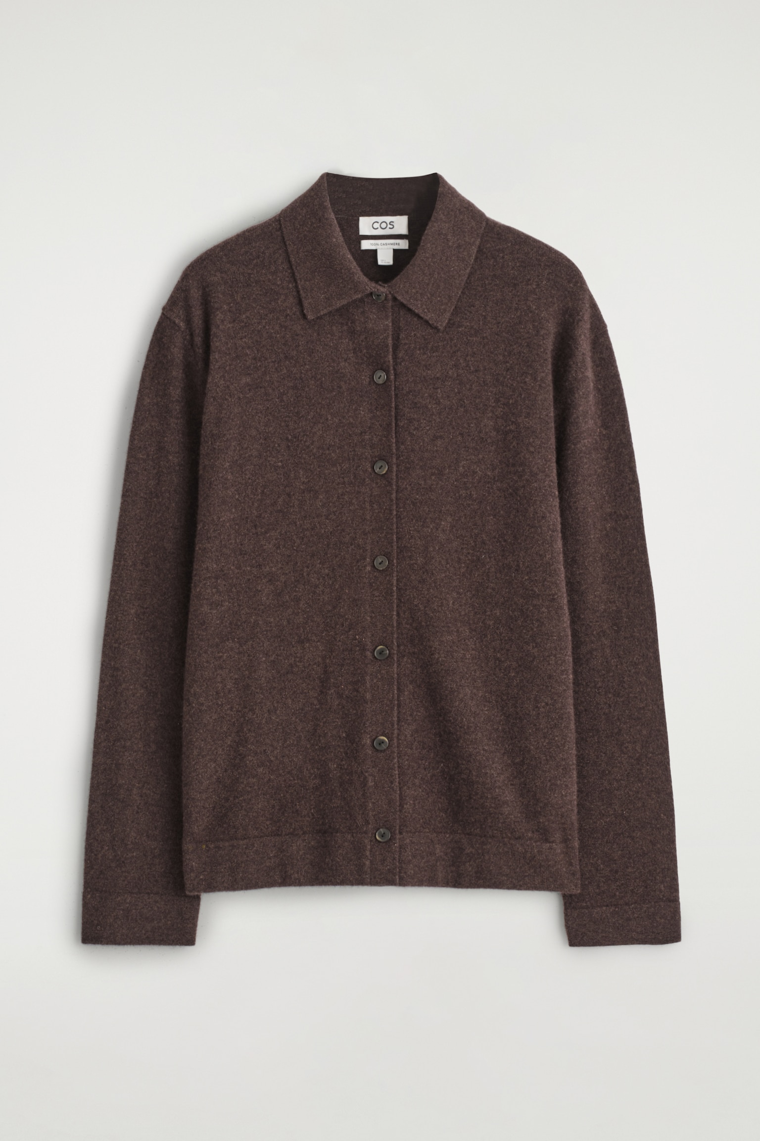 CASHMERE SHIRT - DARK BROWN - 2