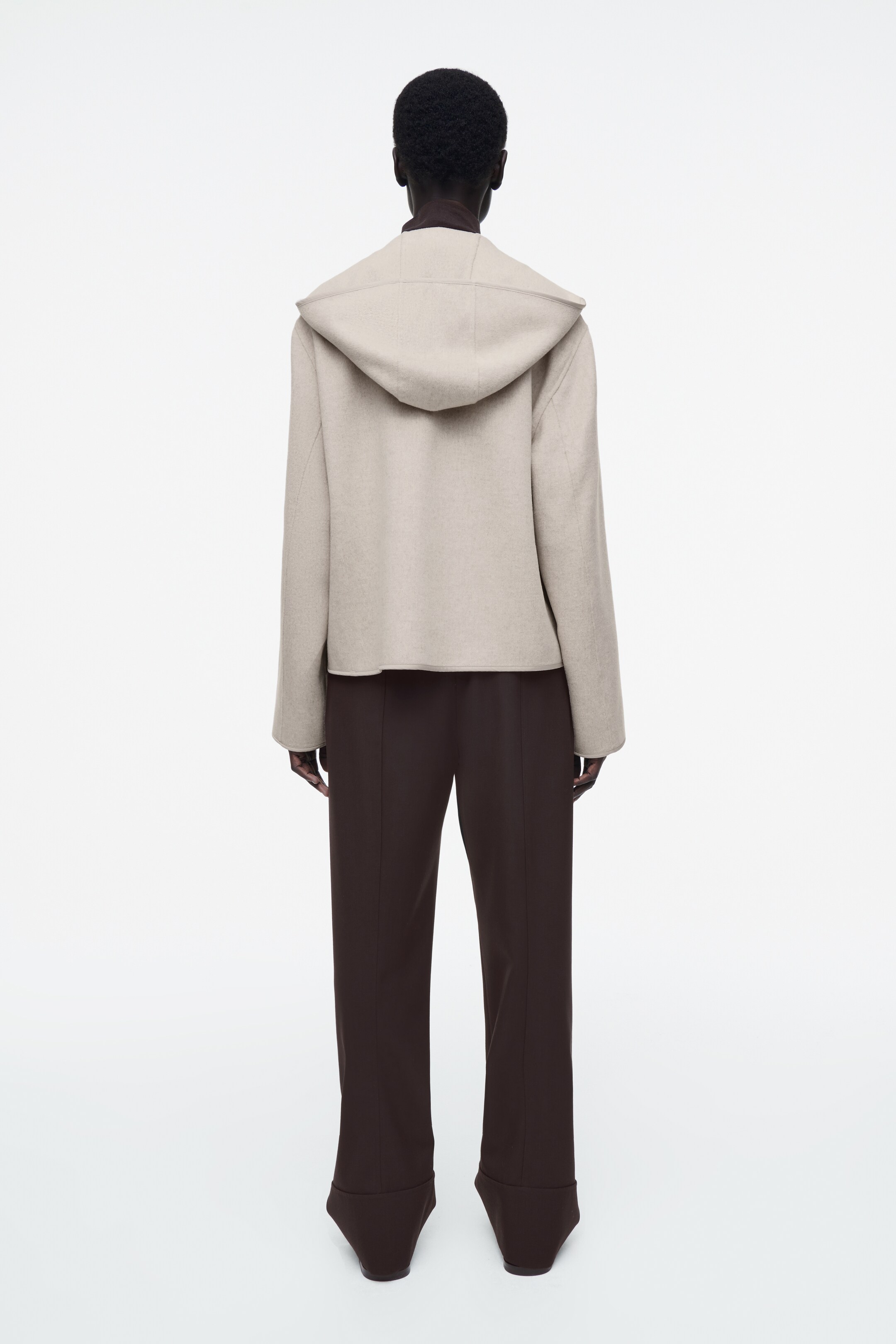 Agrandir l'image: VESTE À CAPUCHE EN LAINE DOUBLE FACE - BEIGE CLAIR - FEMME | H&M CH 5