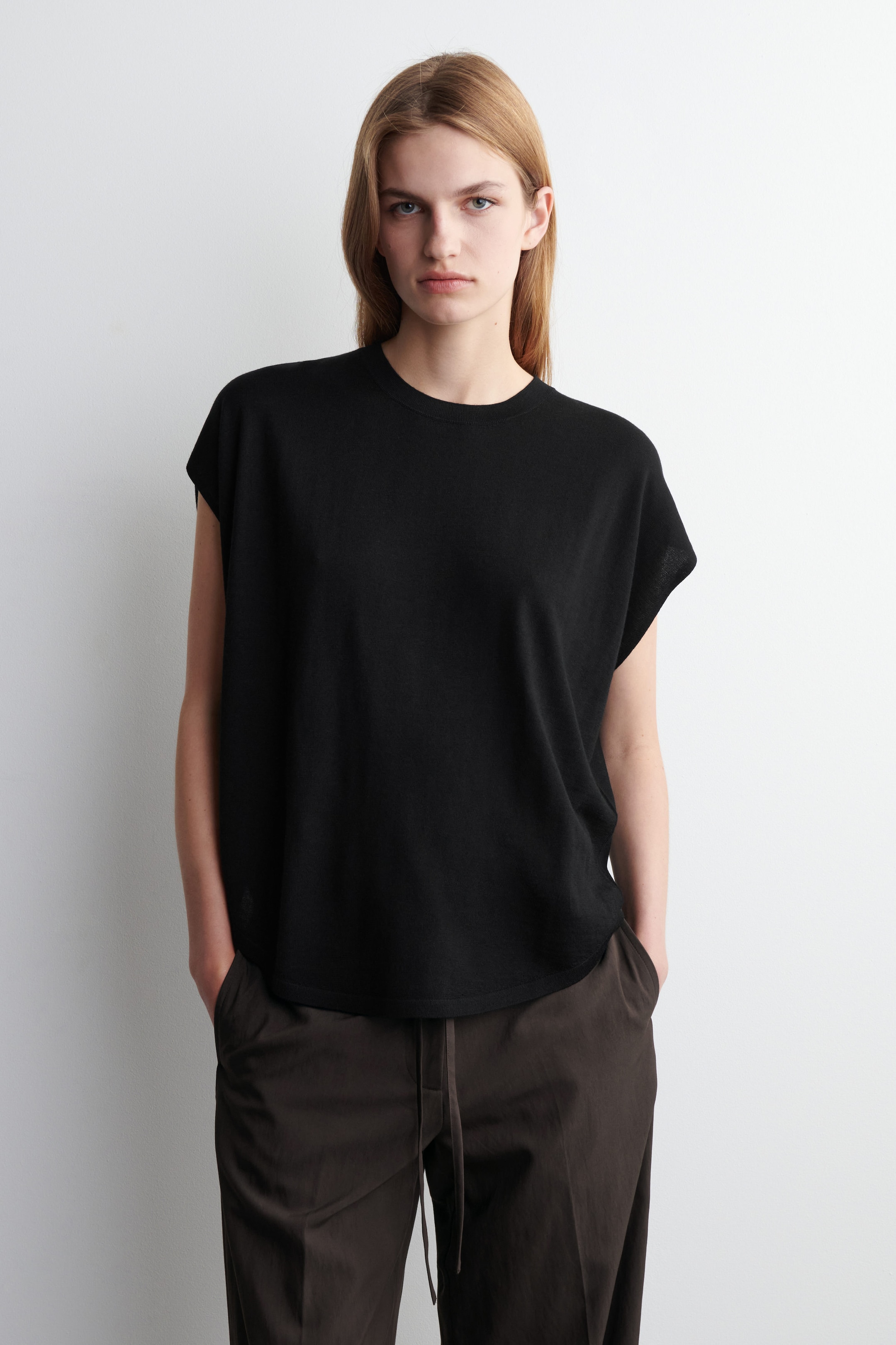CIRCLE-CUT MERINO WOOL TOP