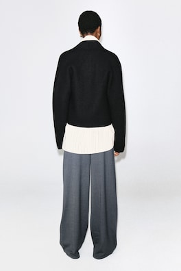WOOL-BLEND WIDE-LEG PANTS — BLUE-GRAY 4