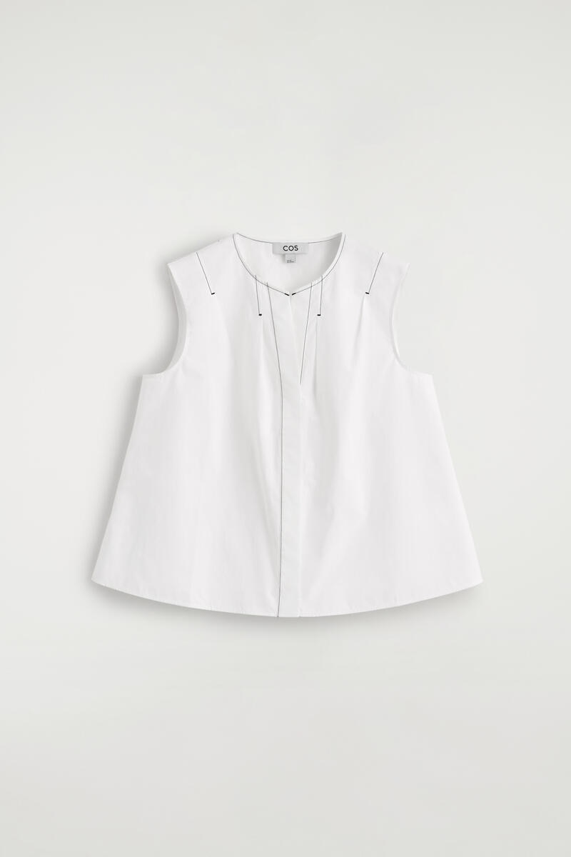 Pleated Sleeveless Top