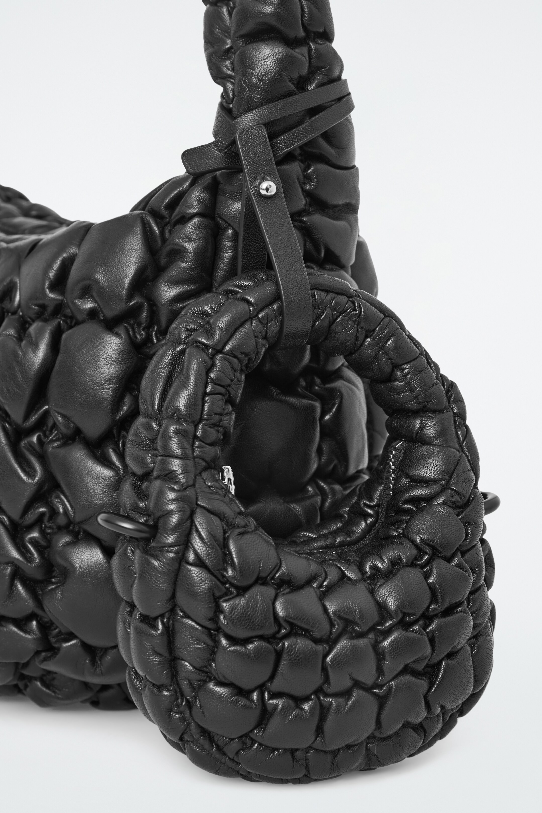 View larger image: QUILTED NANO CROSSBODY BAG - LEATHER - BLACK - Ladies | H&M GB 2