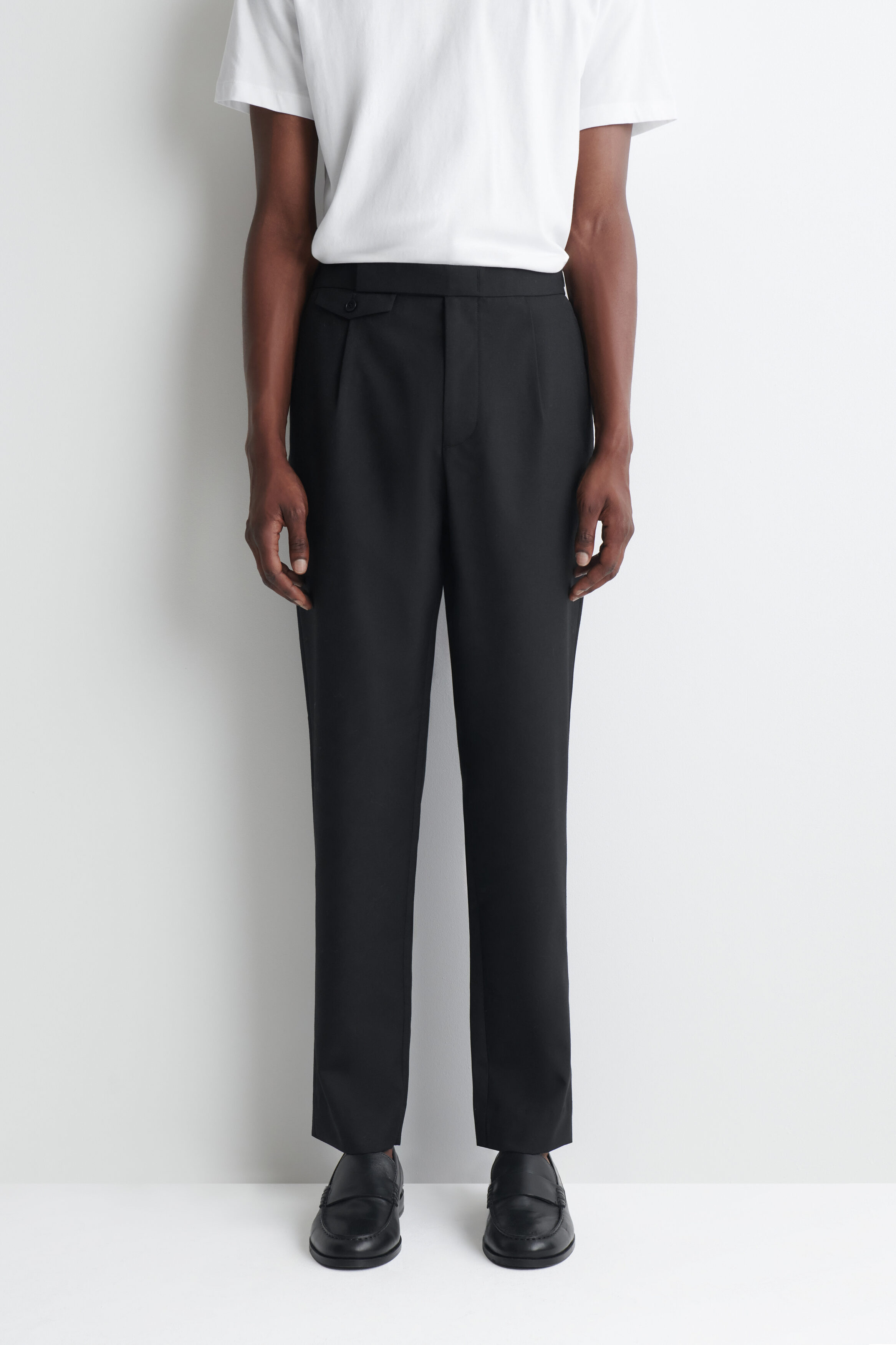 WOOL SLIM-FIT STRAIGHT-LEG PANTS - thumbnail 5