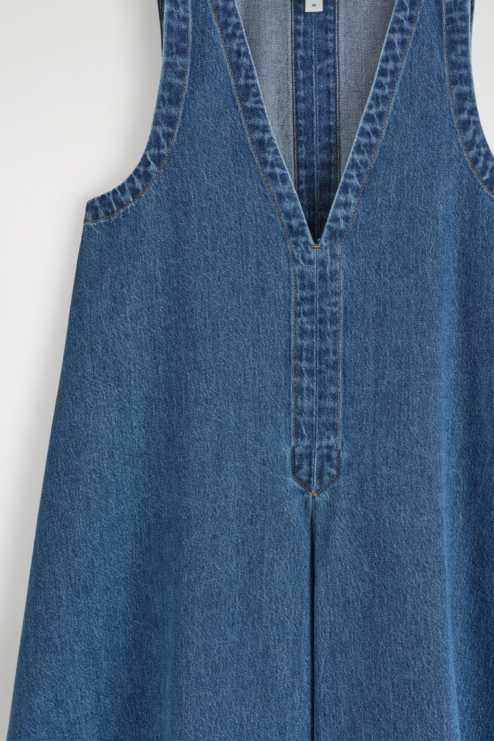 blue dress for baby girl Cosmala Denim Long Sleeve Mini Dress / Indigo Blue | Meshki main image 0