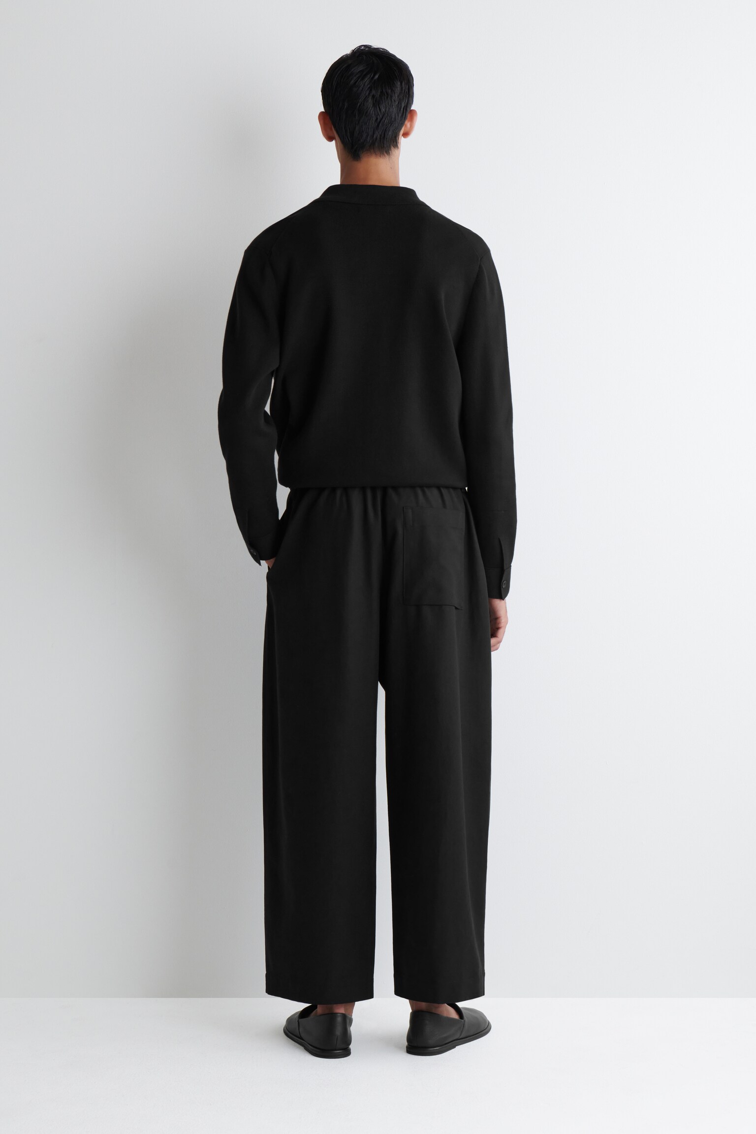 PANTALON BARREL TAILLE AJUSTABLE - NOIR/BEIGE - 4