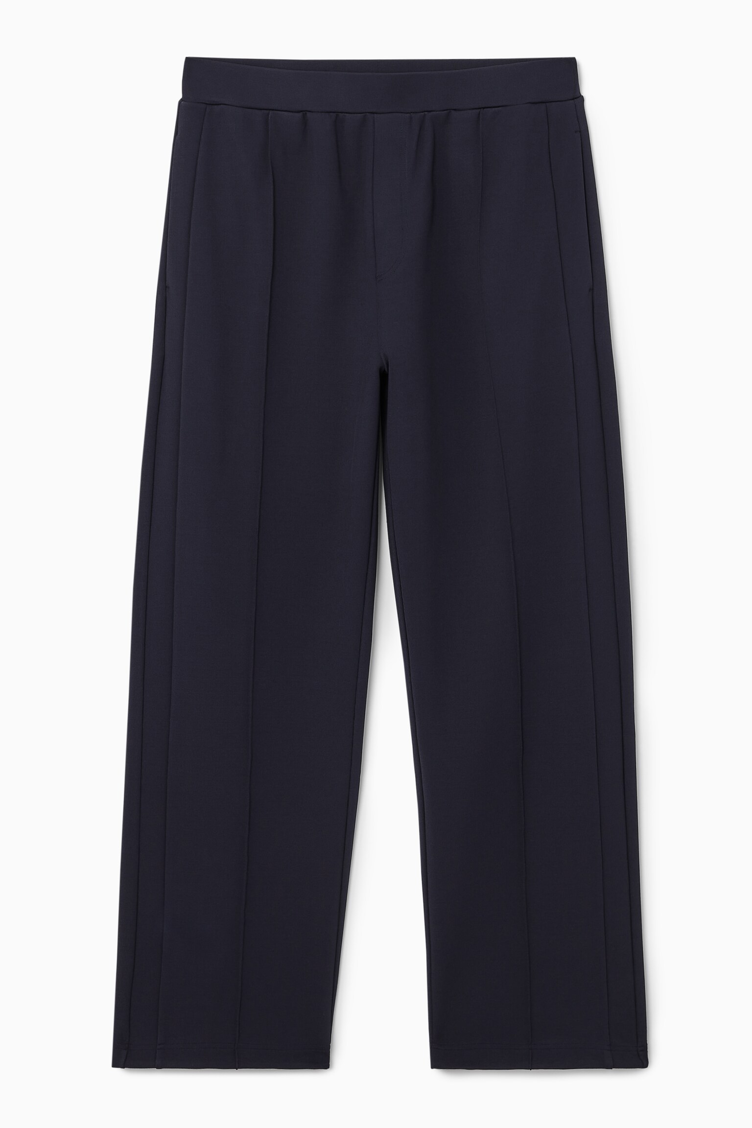 PINTUCKED STRAIGHT-LEG TROUSERS - NAVY/BLACK/GREEN