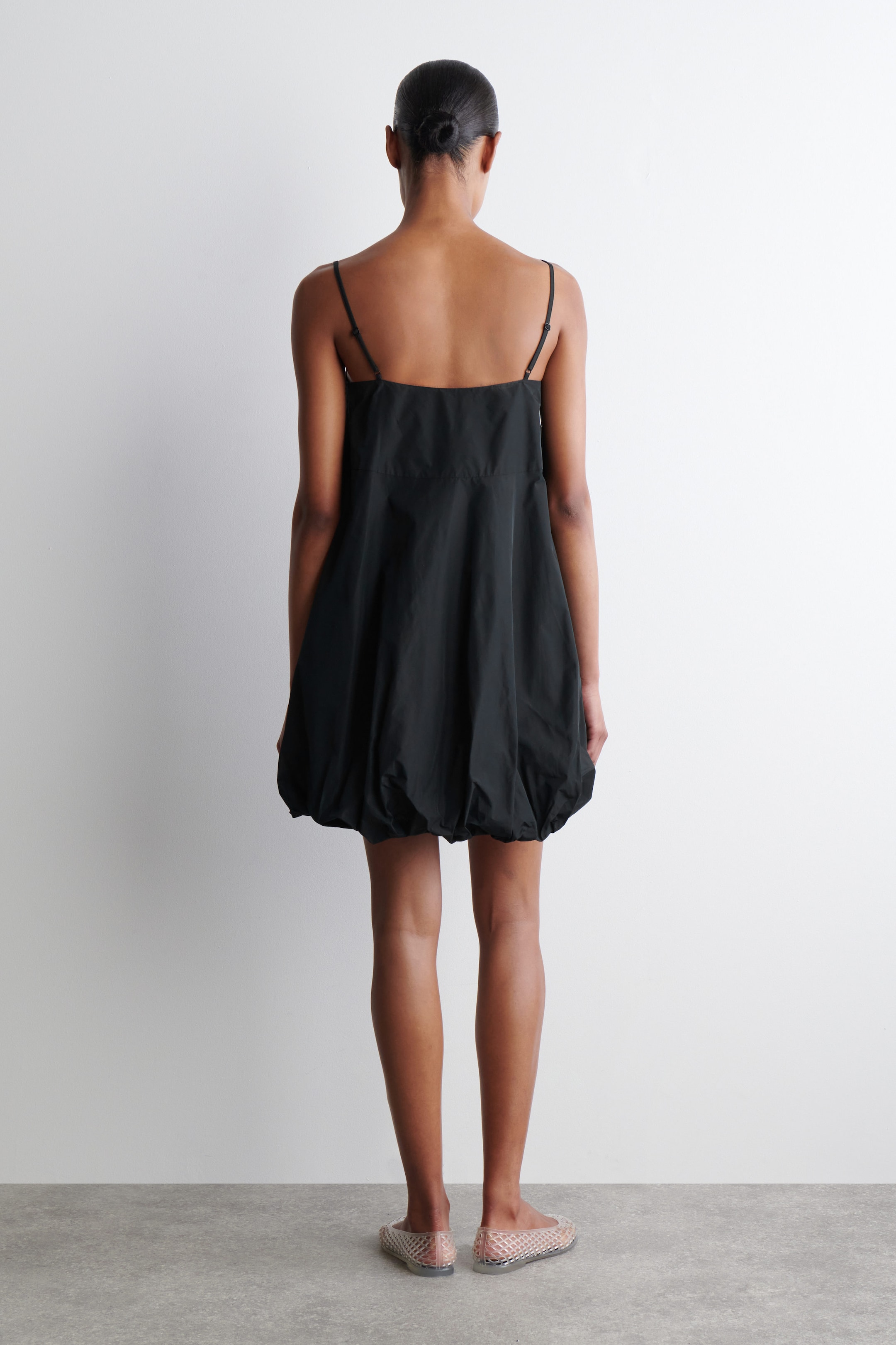 BUBBLE-HEM MINI DRESS