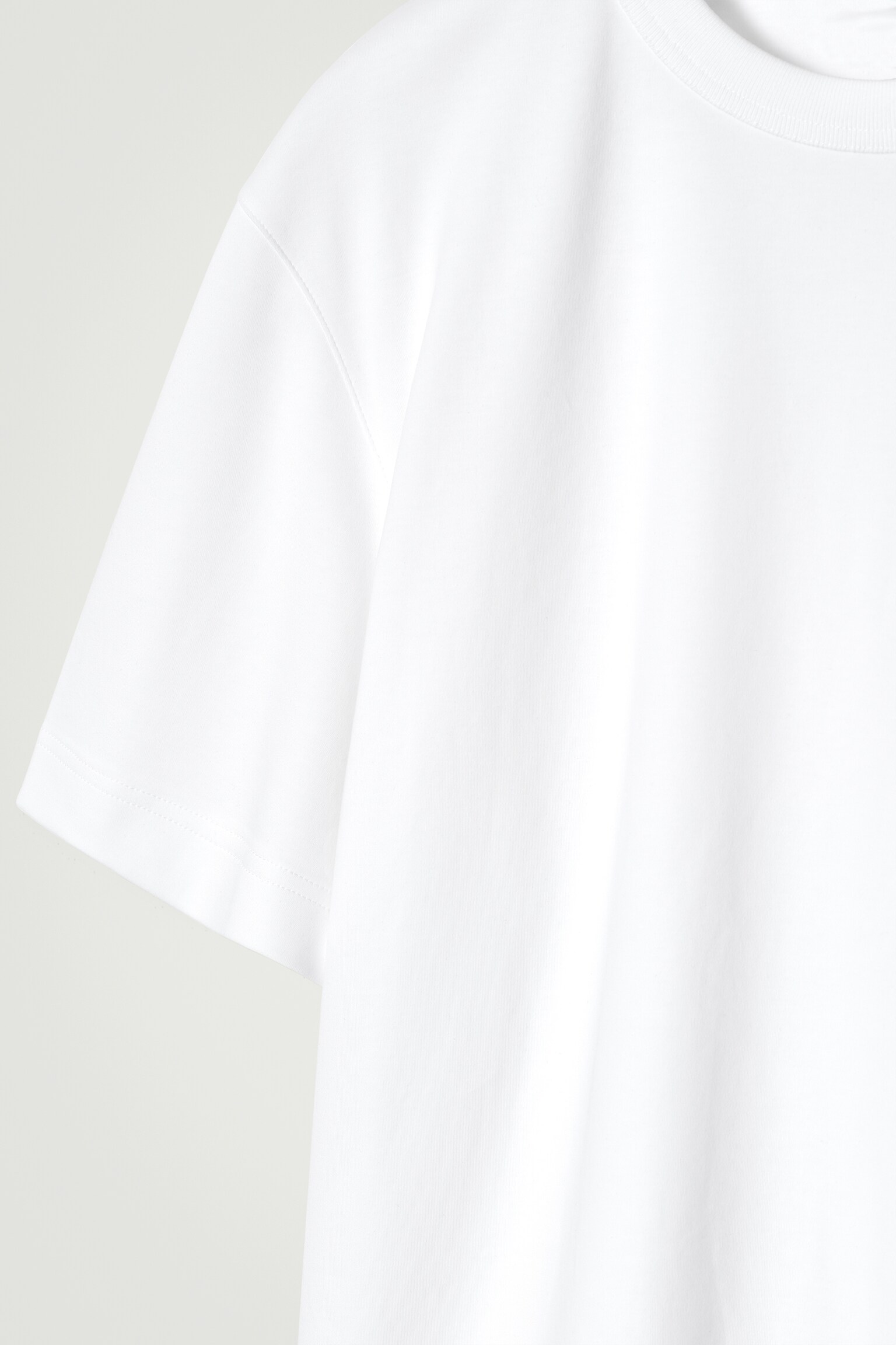 T-SHIRT AUS BAUMWOLLE MIT RUNDHALSAUSSCHNITT - WEISS/SCHWARZ - 4
