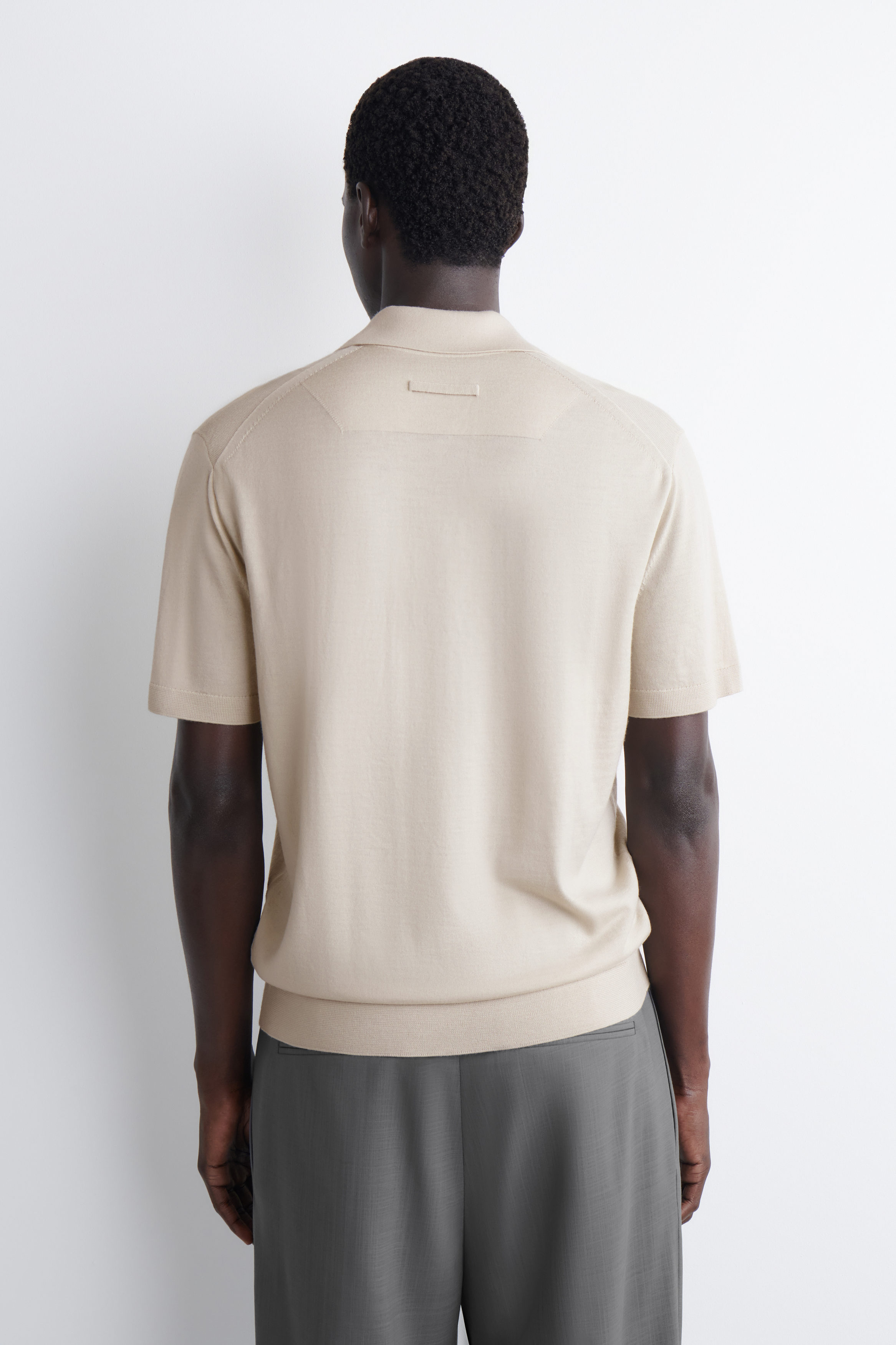 MERINO WOOL POLO SHIRT - thumbnail 4