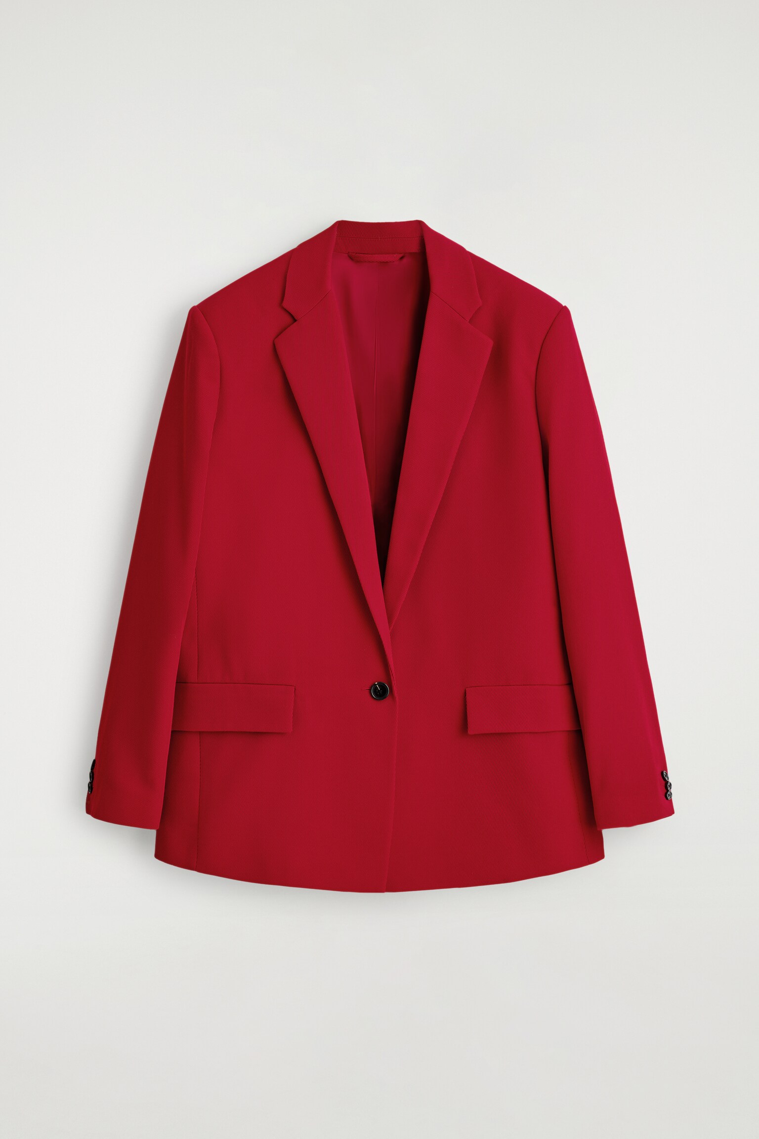 BLAZER CROISÉ EN LAINE MÉLANGÉE - ROUGE - 2