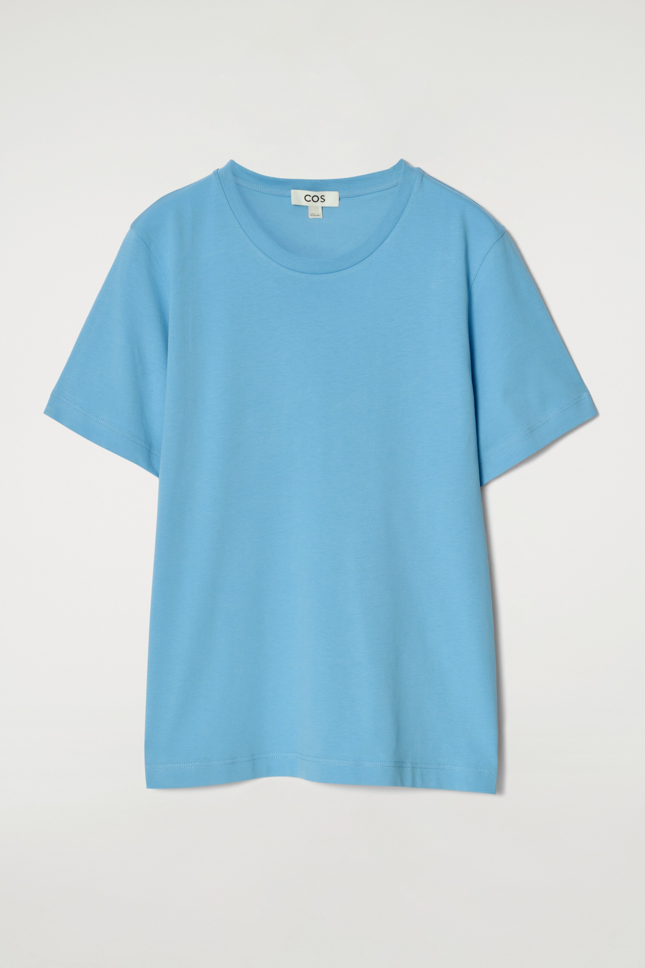 Vezi imaginea mai mare: TRICOU DIN BUMBAC CU GULER ROTUND - ALBASTRU DESCHIS - FEMEI | H&M RO 4
