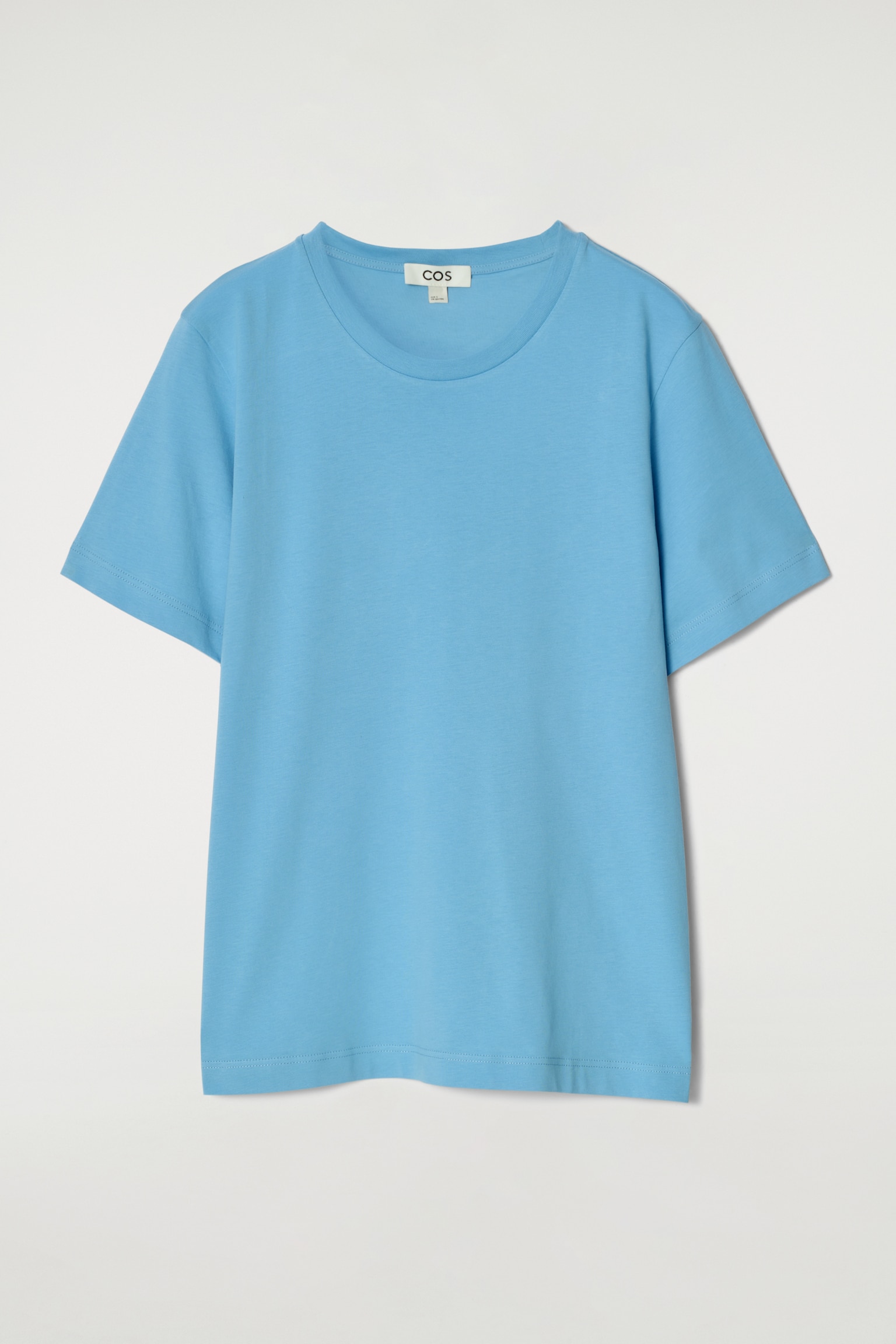 T-SHIRT AUS BAUMWOLLE MIT RUNDHALSAUSSCHNITT - HELLBLAU/WEISS/SCHWARZ/NAVYBLAU/HELLGRAU MELIERT/WEISS/GESTREIFT/HELLGELB/GRAU MELIERT/DUNKLES KHAKI - 2