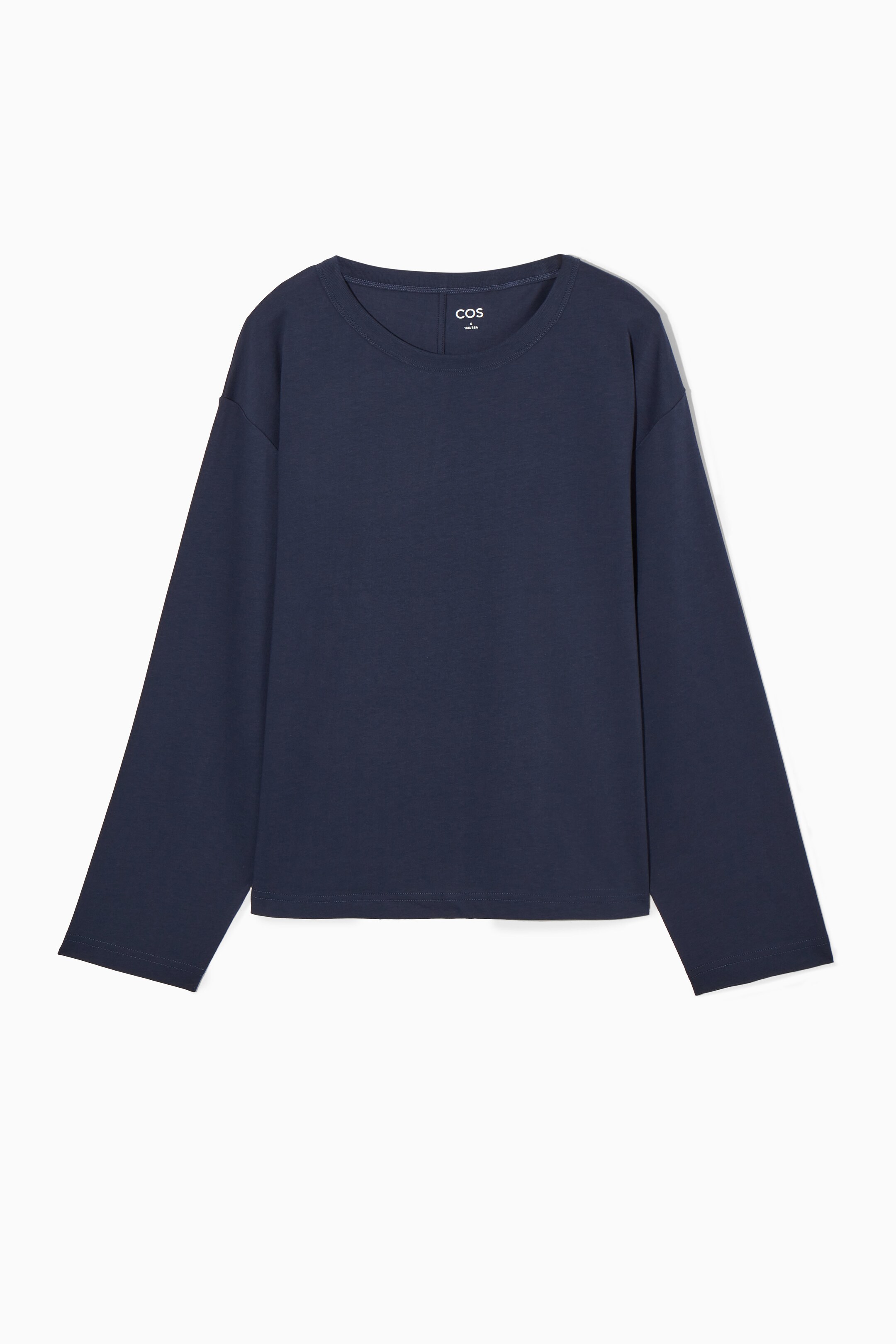 View larger image: RELAXED BOXY LONG-SLEEVED T-SHIRT - NAVY - Ladies | H&M GB 1