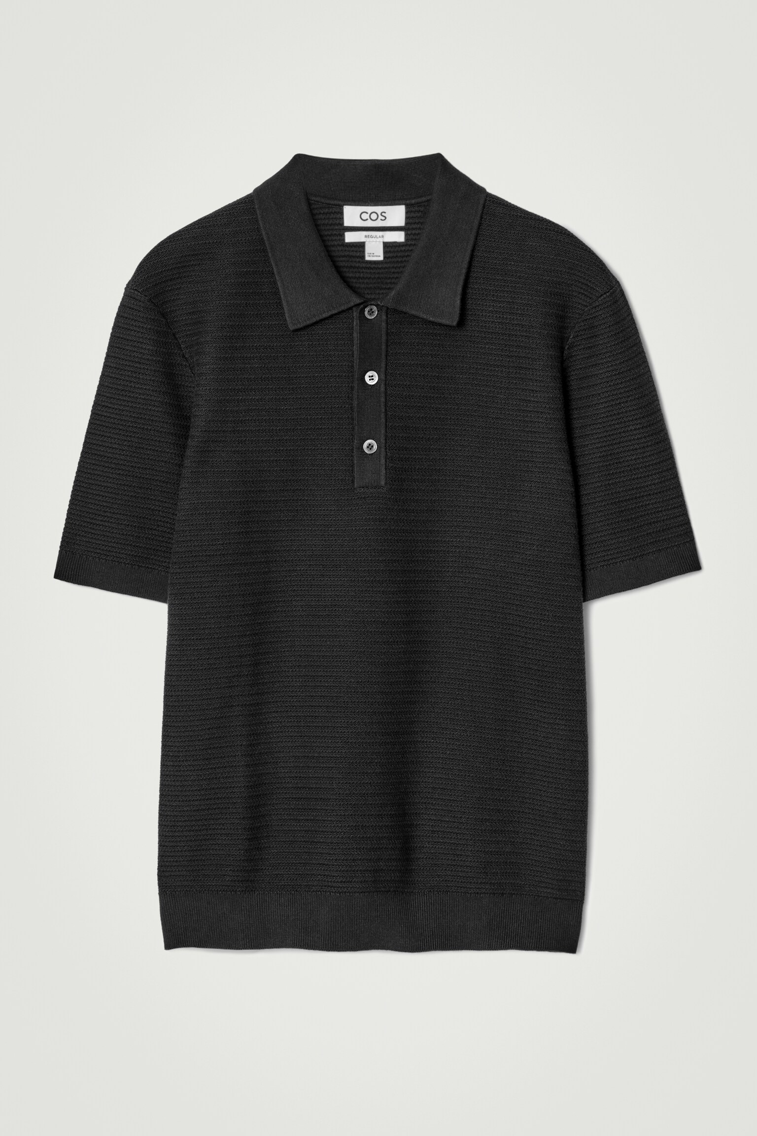 POLO DE ALGODÓN PUNTO CON TEXTURA - NEGRO/BLANCO/VERDE/AZUL MARINO/TOPO - 2