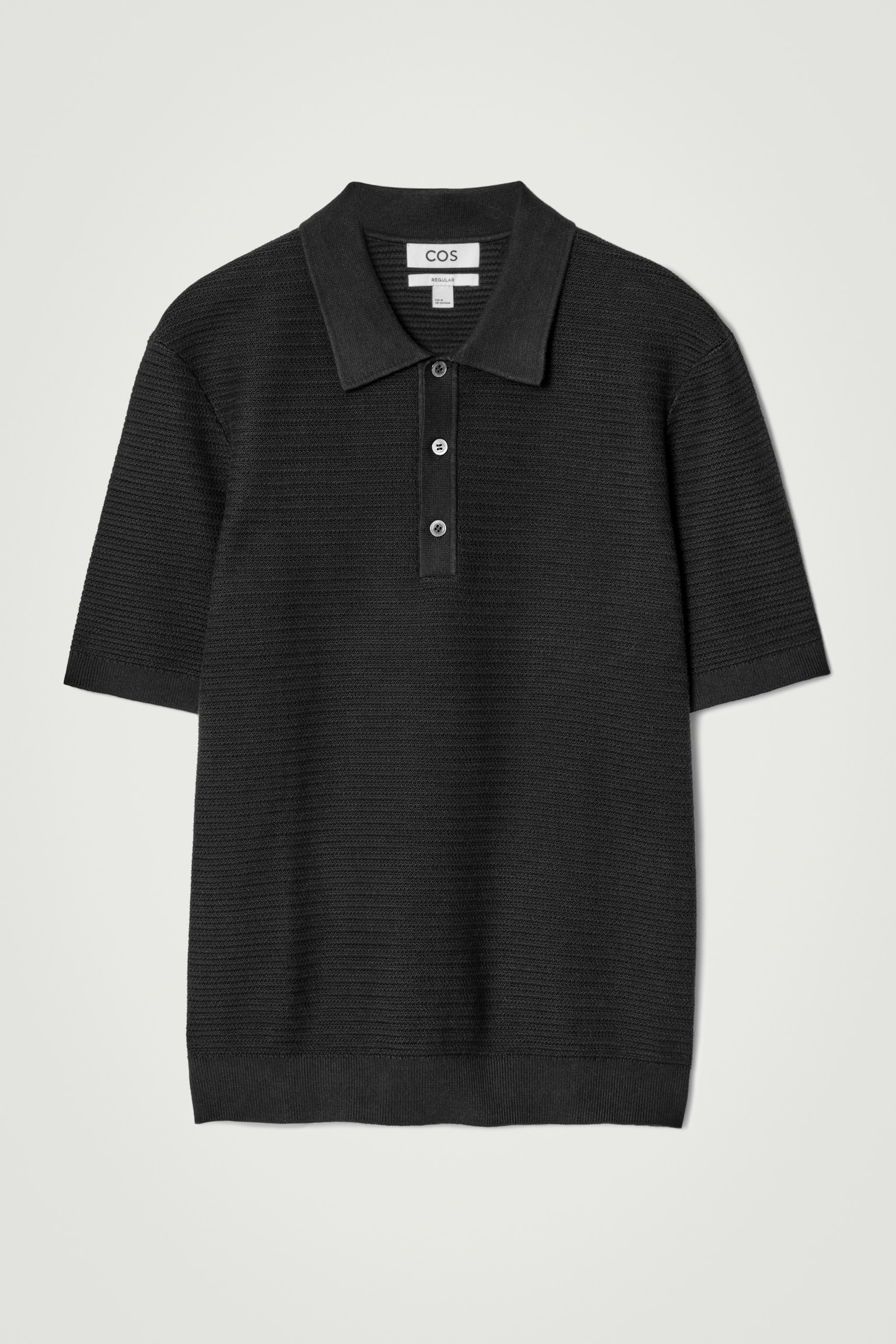 POLO DE ALGODÓN PUNTO CON TEXTURA - NEGRO/BLANCO/VERDE/AZUL MARINO/TOPO - 2