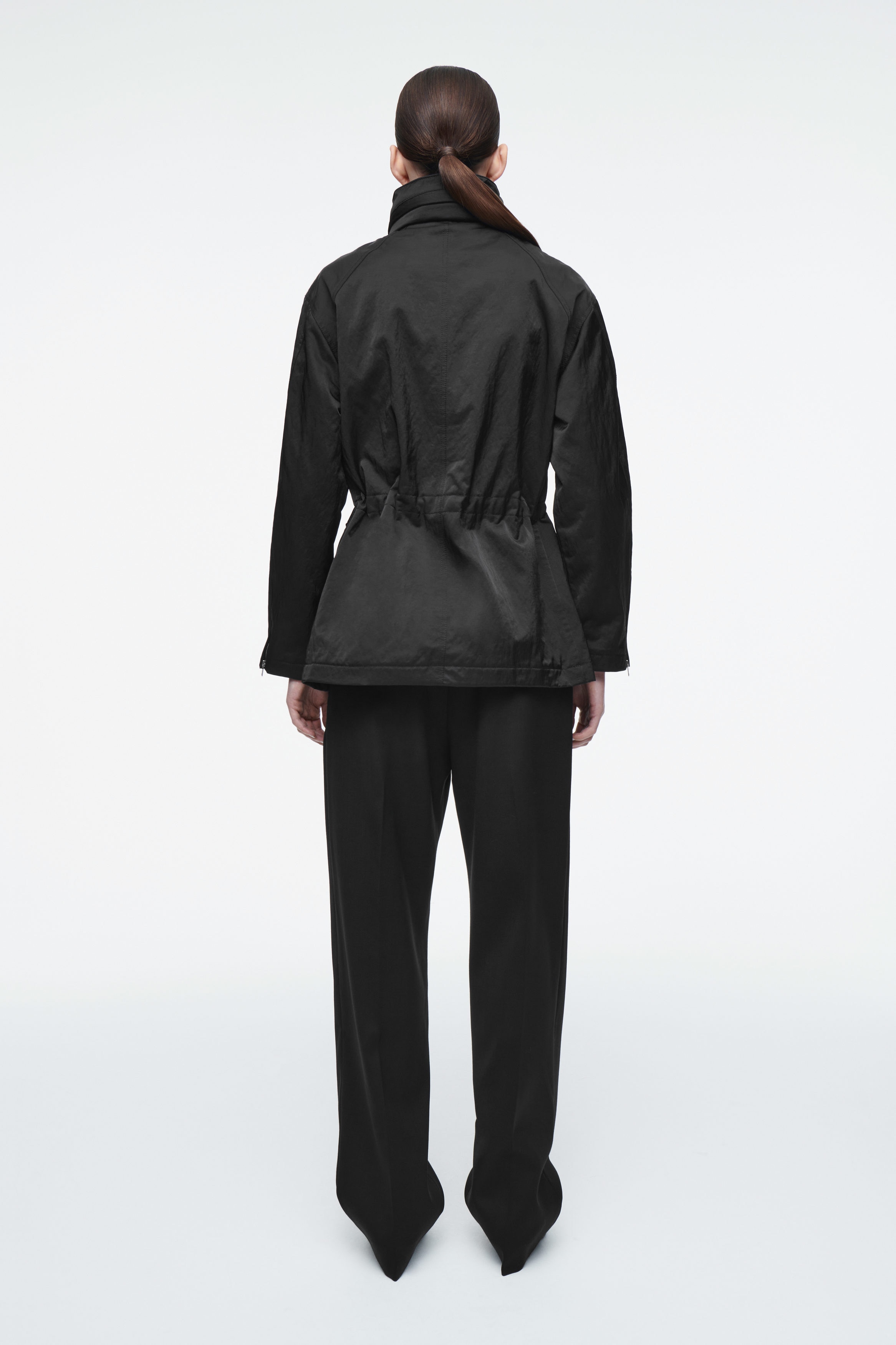 WAISTED UTILITY JACKET - BLACK | COS