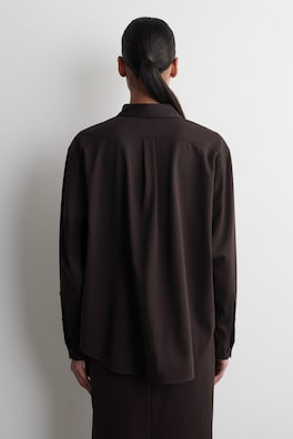 PIMA COTTON-JERSEY SHIRT — DARK BROWN 4
