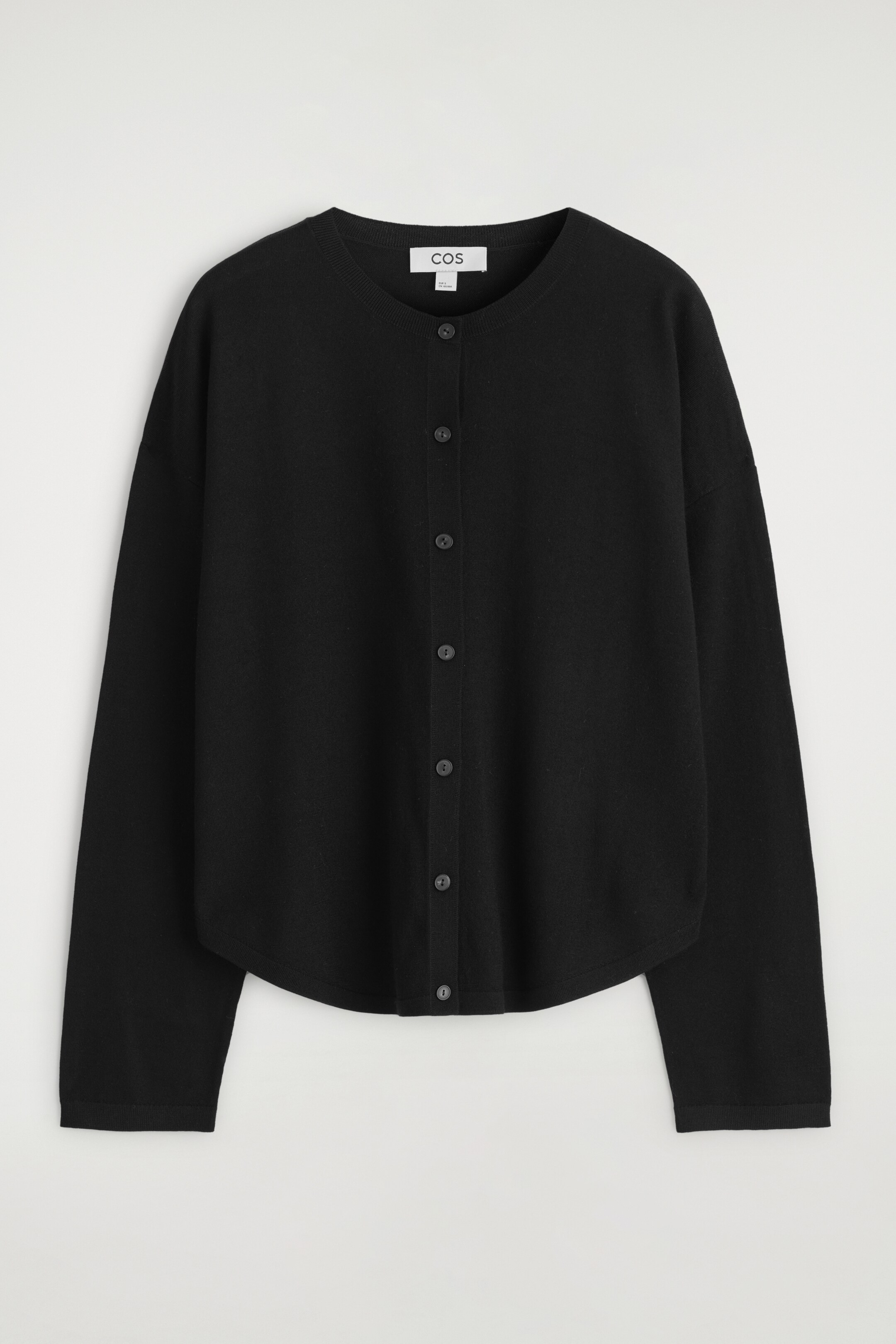 Ver imagen más grande: CÁRDIGAN DE LANA MERINO DE CORTE CIRCULAR - NEGRO - MUJER | H&M ES 6
