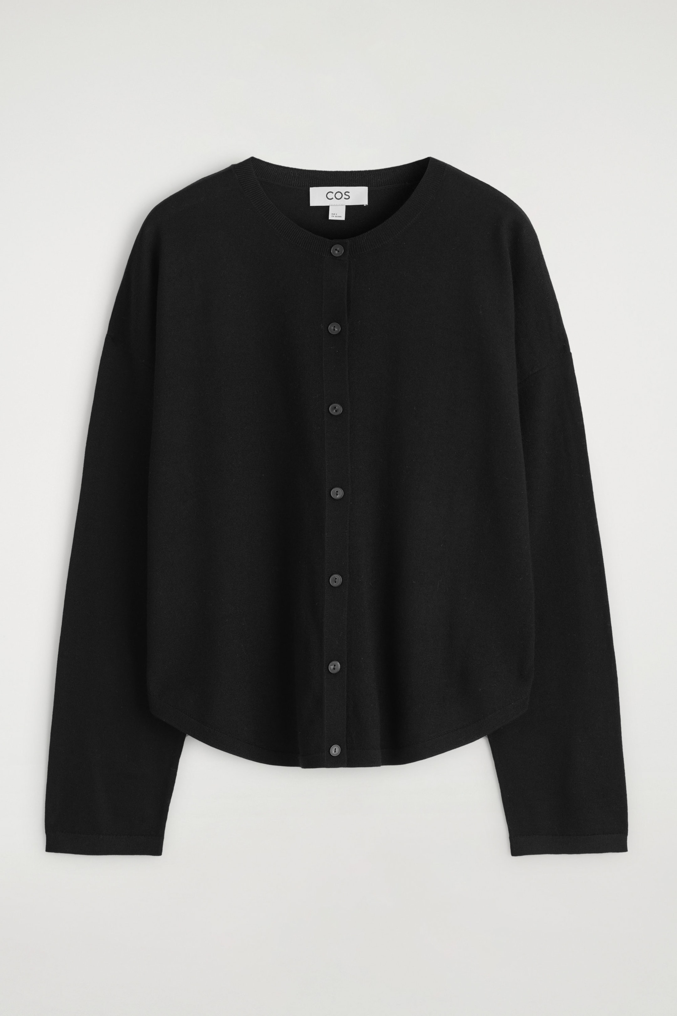 CIRCLE-CUT MERINO WOOL CARDIGAN