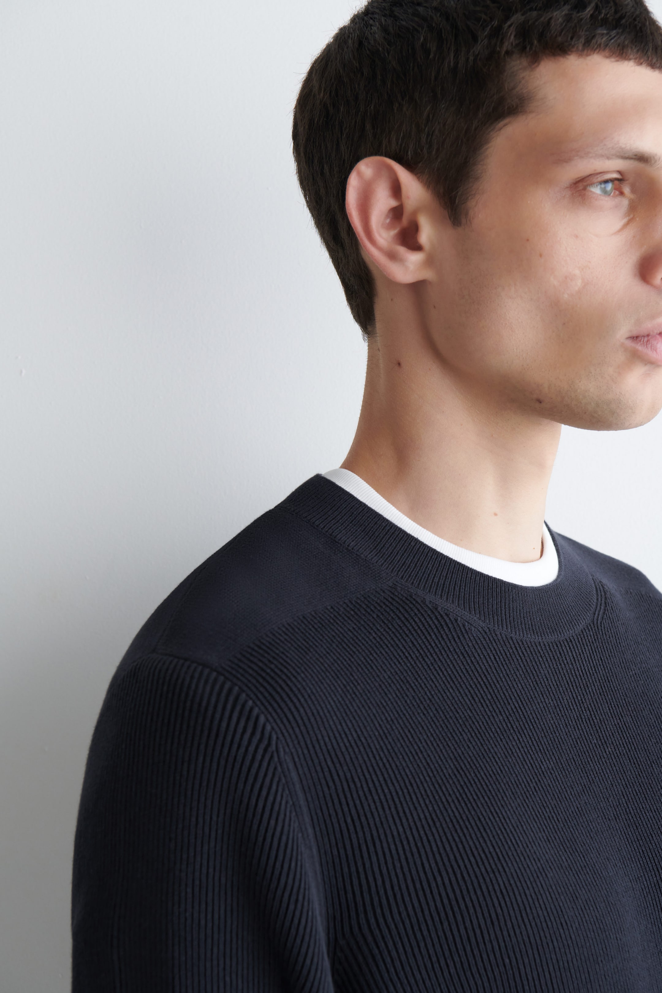 COTTON CREW-NECK SWEATER