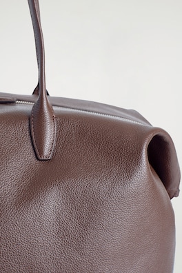 MONTMARTRE BOWLING BAG - LEATHER — BROWN 5