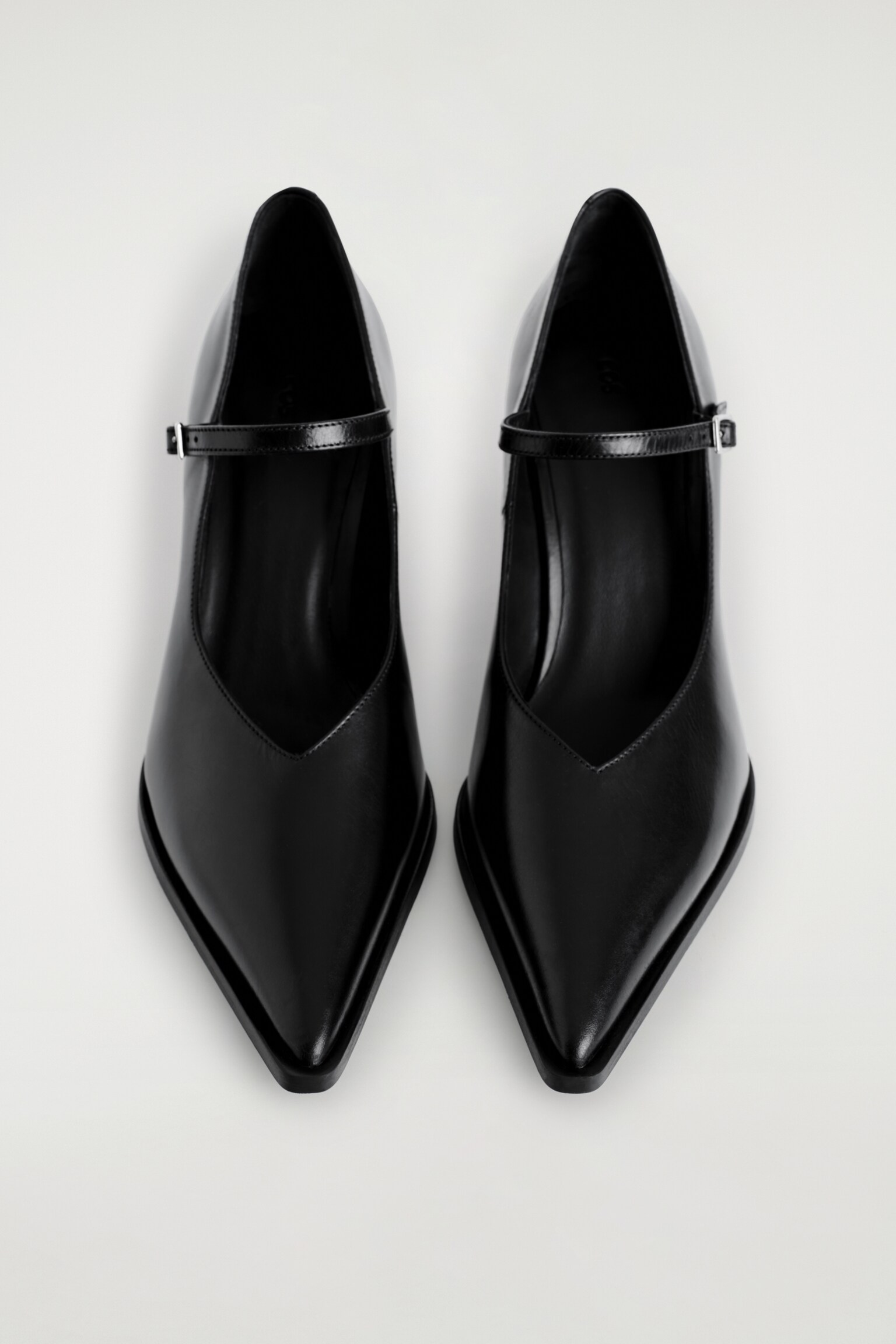 SCARPE MARY JANE IN PELLE CON TACCO - NERO - 6