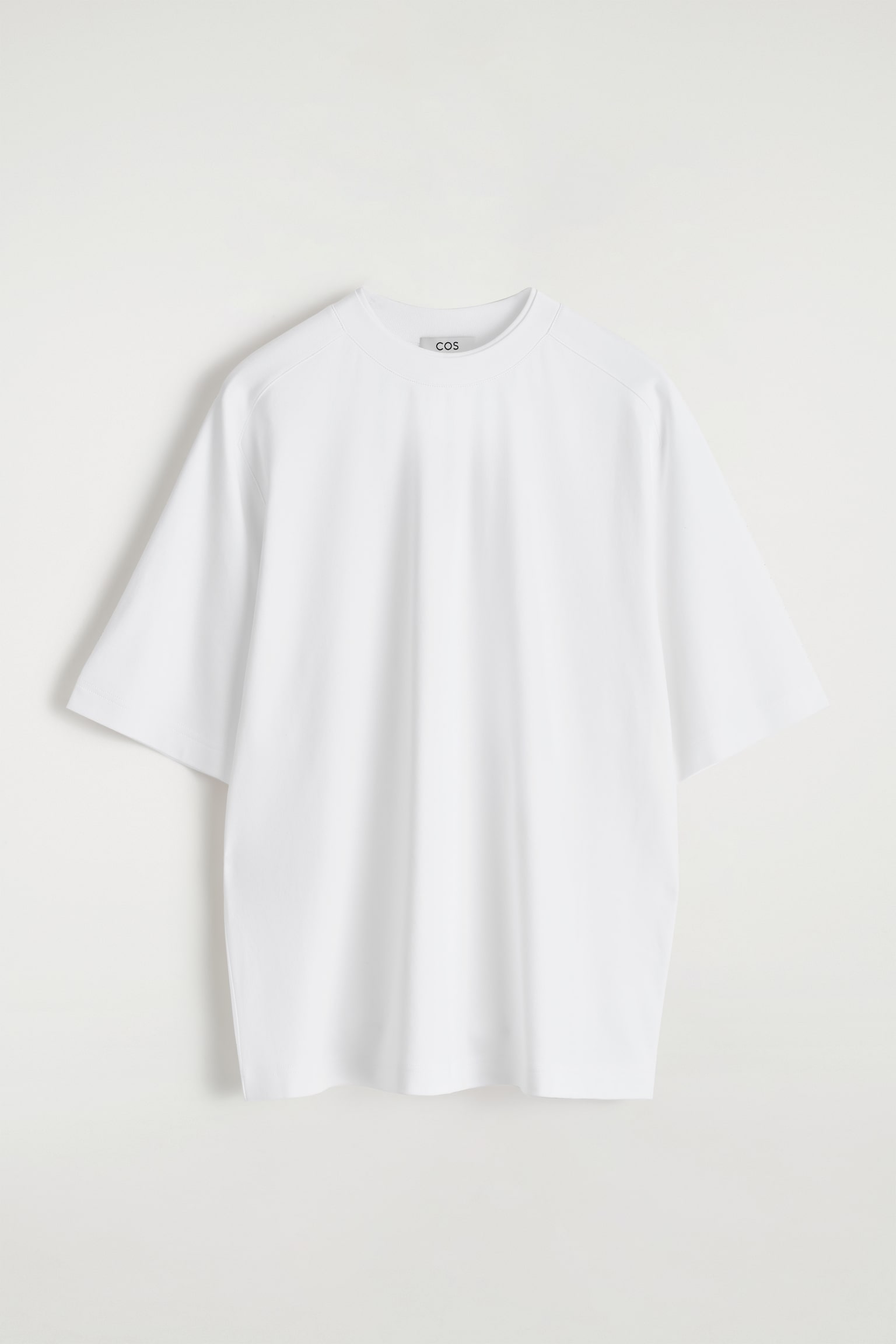 T-SHIRT OVERSIZE Z BAWEŁNY DWUŁOŻYSKOWEJ - BIAŁY/CZARNY/ BIAŁY - 2