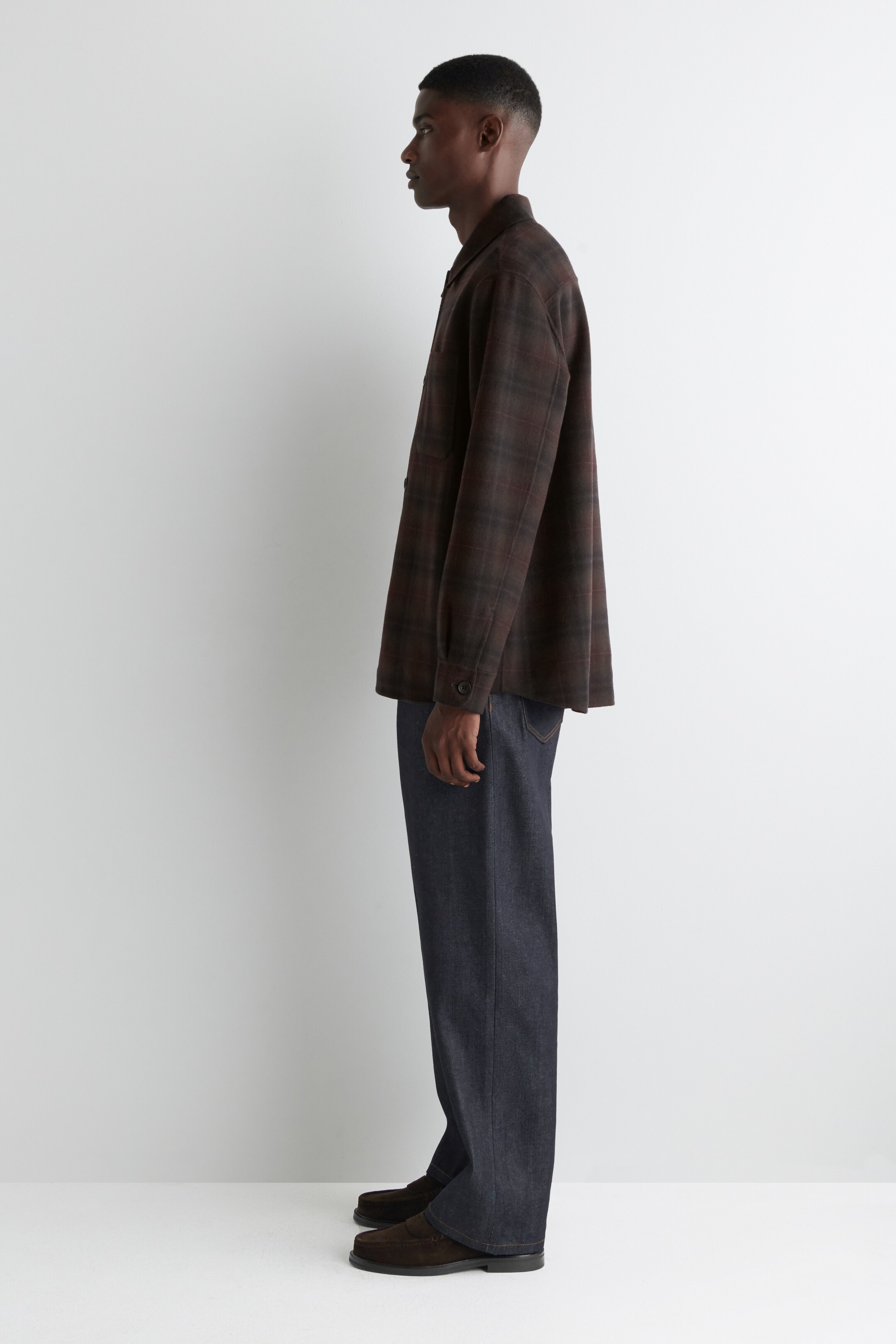 Visualizza immagine più grande: OVERSHIRT IN LANA DOPPIATA - BORDEAUX / QUADRI - UOMO | H&M IT 5