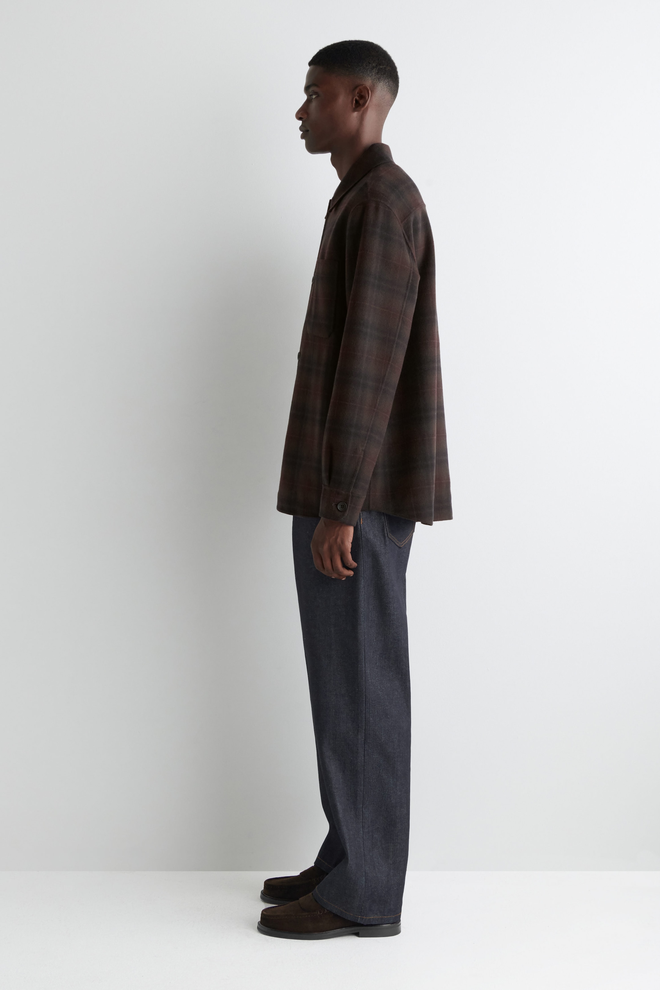 SPLIT WOOL OVERSHIRT