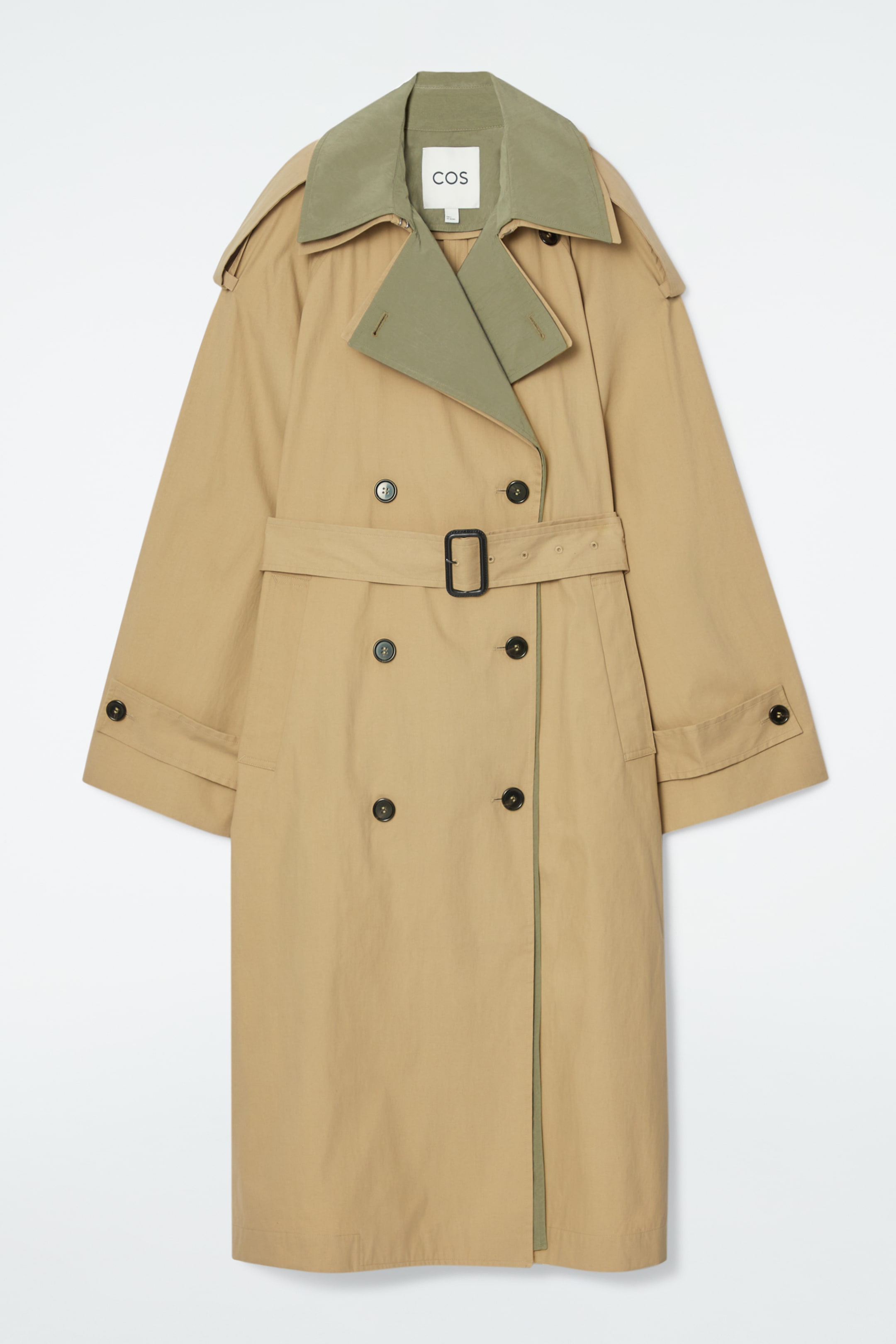 Grösseres Bild ansehen: MEHRLAGIGER DOPPELREIHIGER TRENCHCOAT - BEIGE/KHAKI - DAMEN | H&M CH 7
