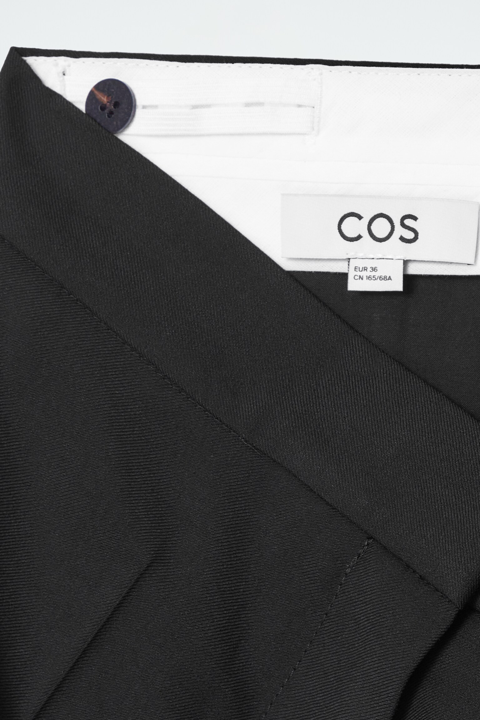RELAXED WOOL BARREL-LEG TROUSERS - BLACK - 2