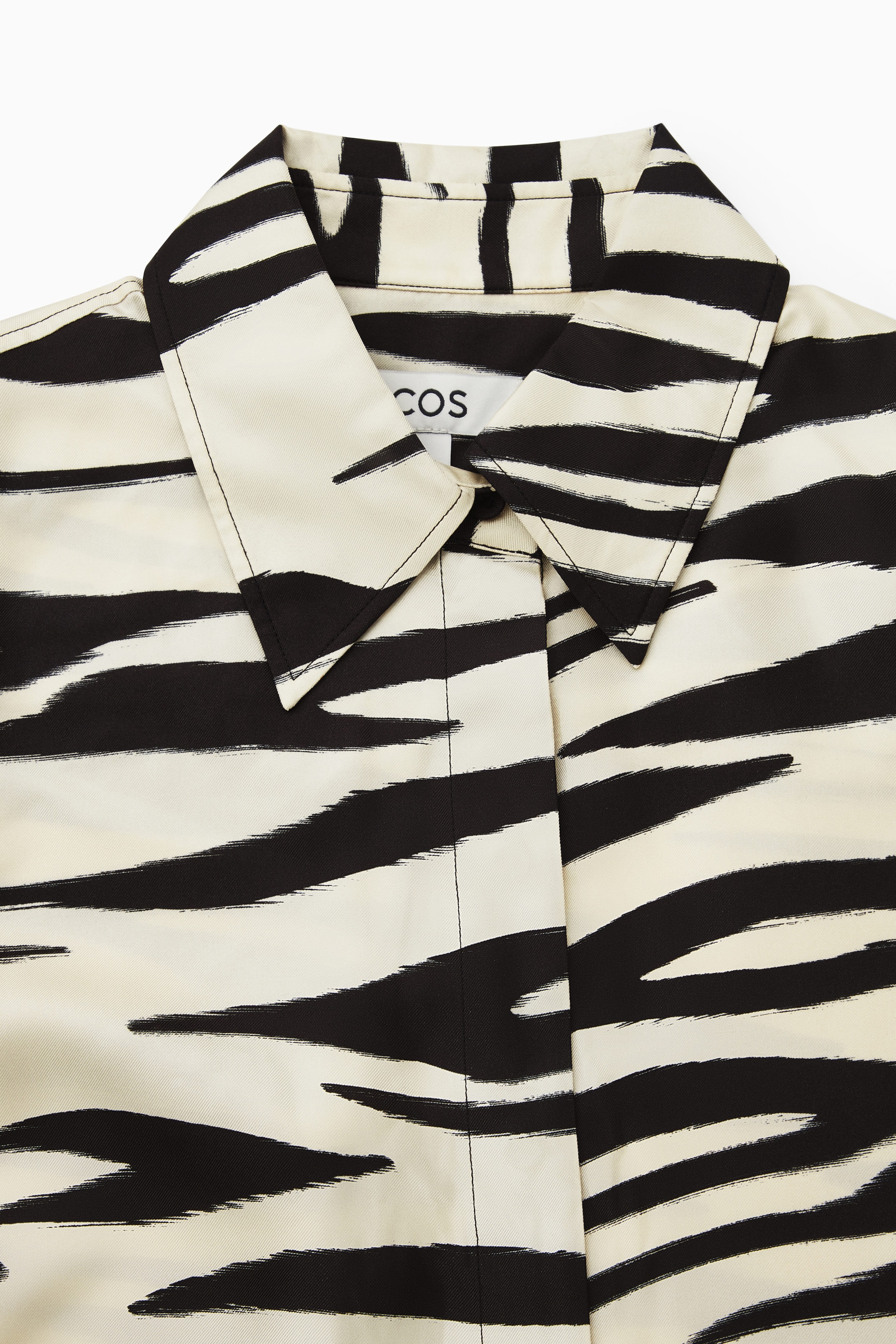 OVERSIZED ZEBRA-PRINT SILK SHIRT