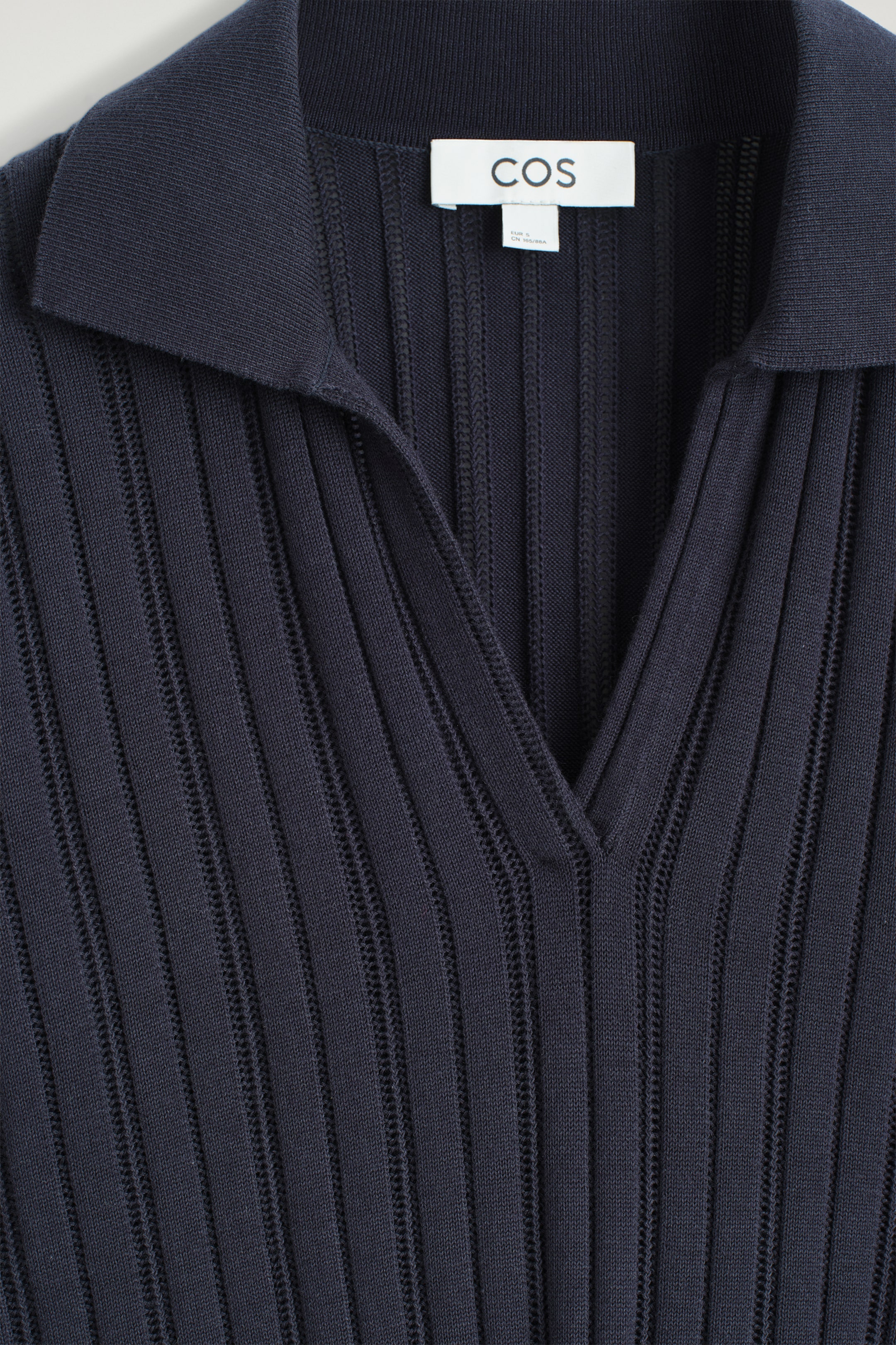 Agrandir l'image: CHEMISE EN MAILLE DE COTON POINTELLE - BLEU MARINE - FEMME | H&M FR 7