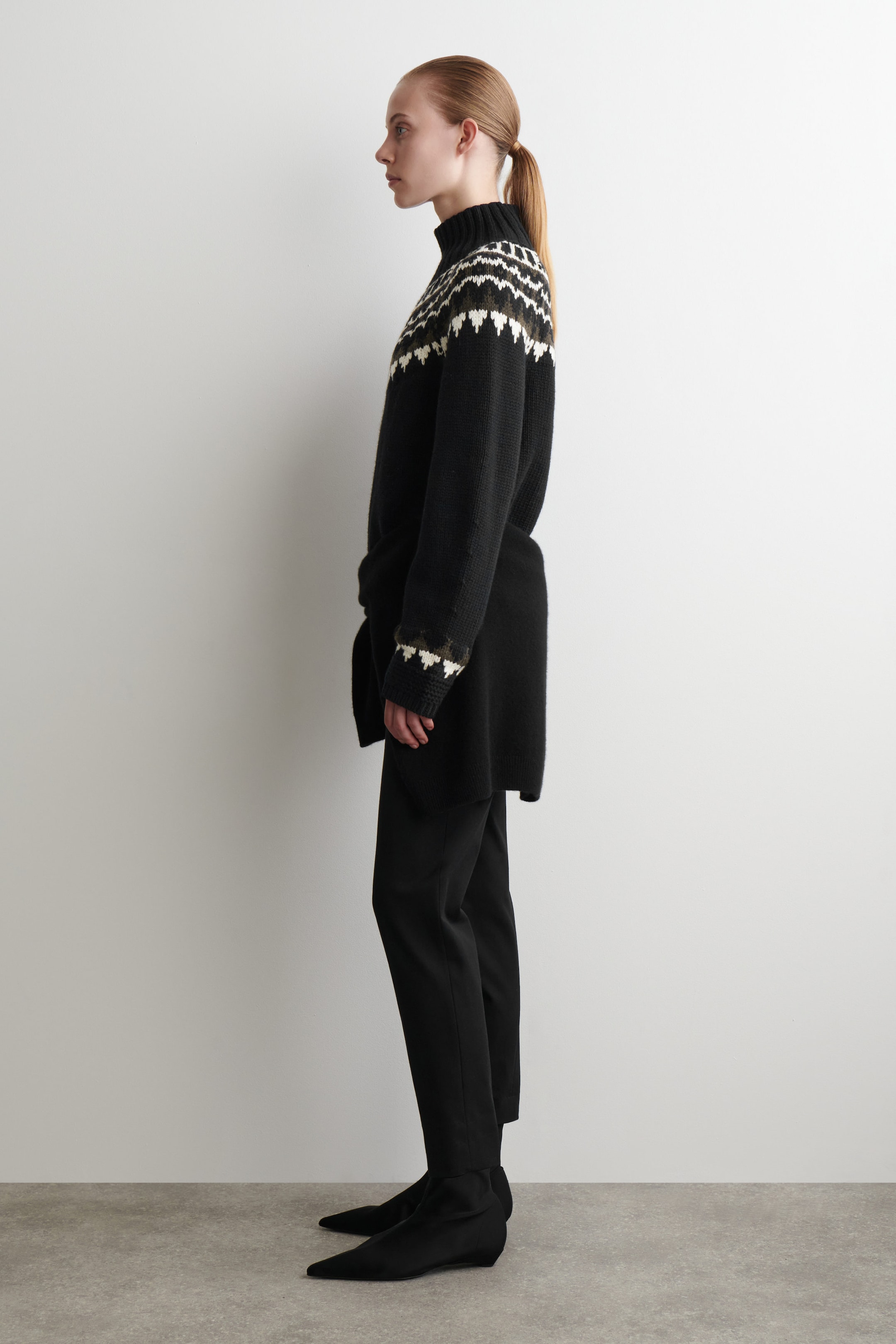 FAIR ISLE WOOL-CASHMERE SWEATER