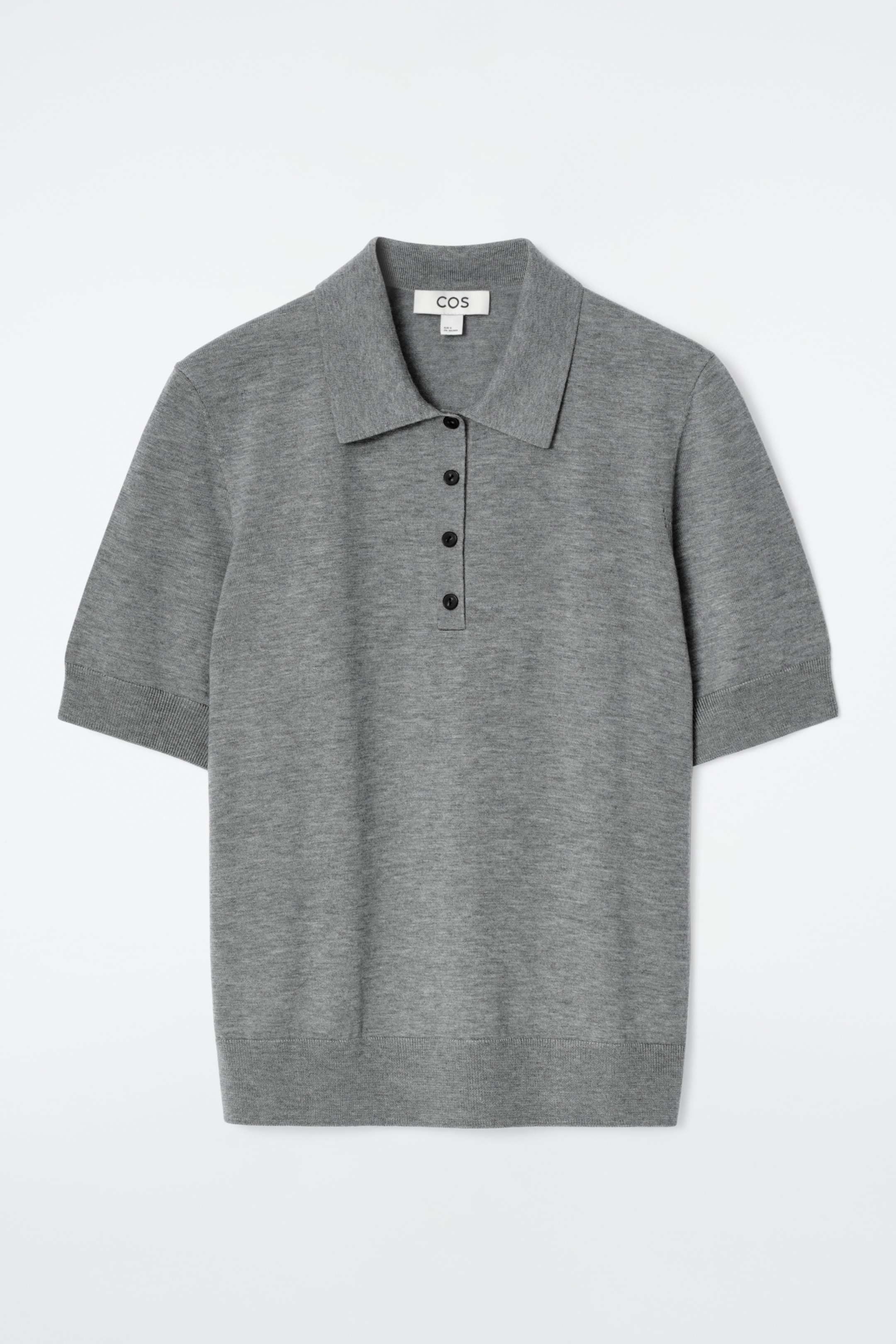 Zobrazit větší obrázek: Polokošile z merino vlny - ŠEDÁ MÉLANŽ - ŽENY | H&M CZ 5