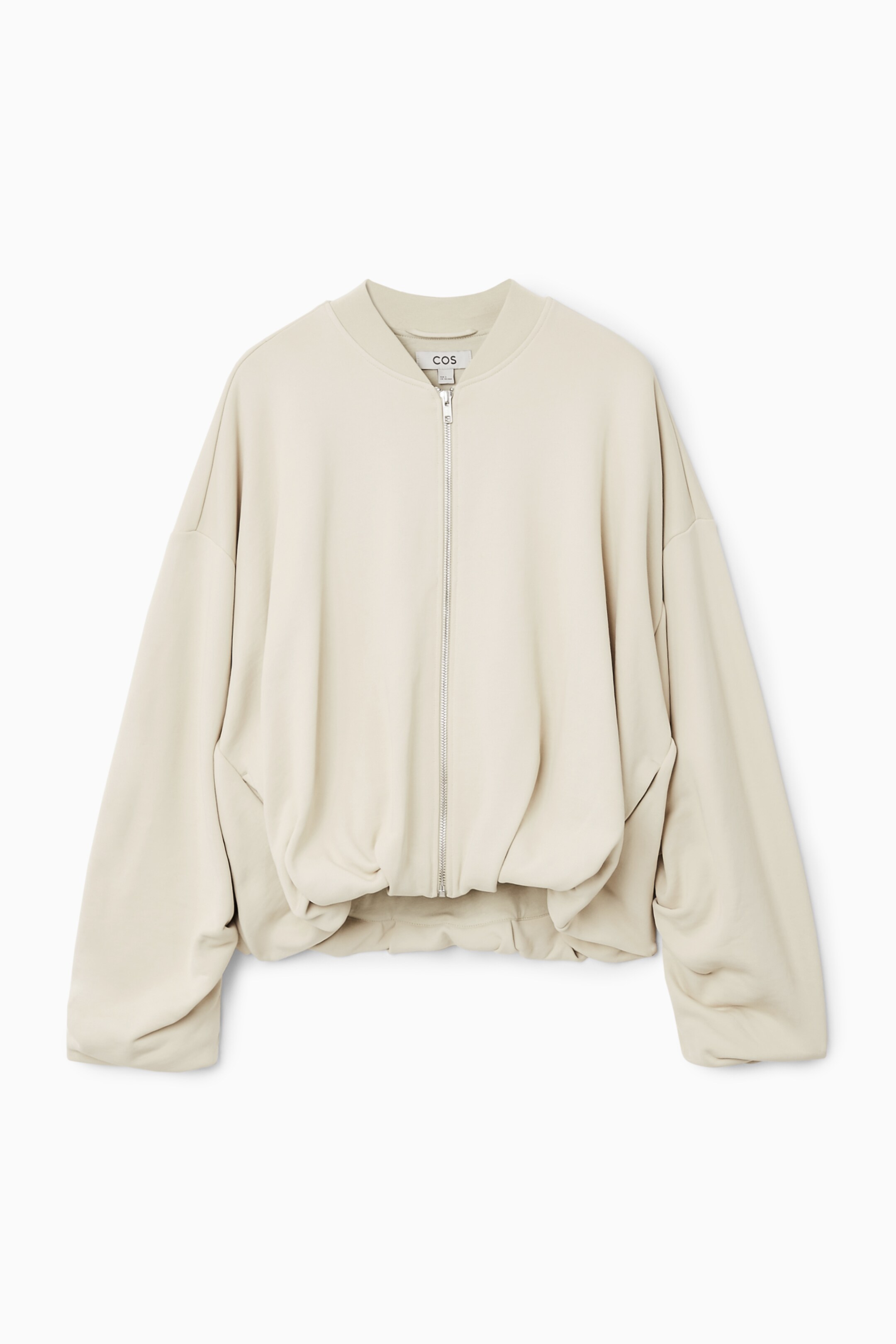 View larger image: OVERSIZED JERSEY BOMBER JACKET - STONE - Ladies | H&M GB 1