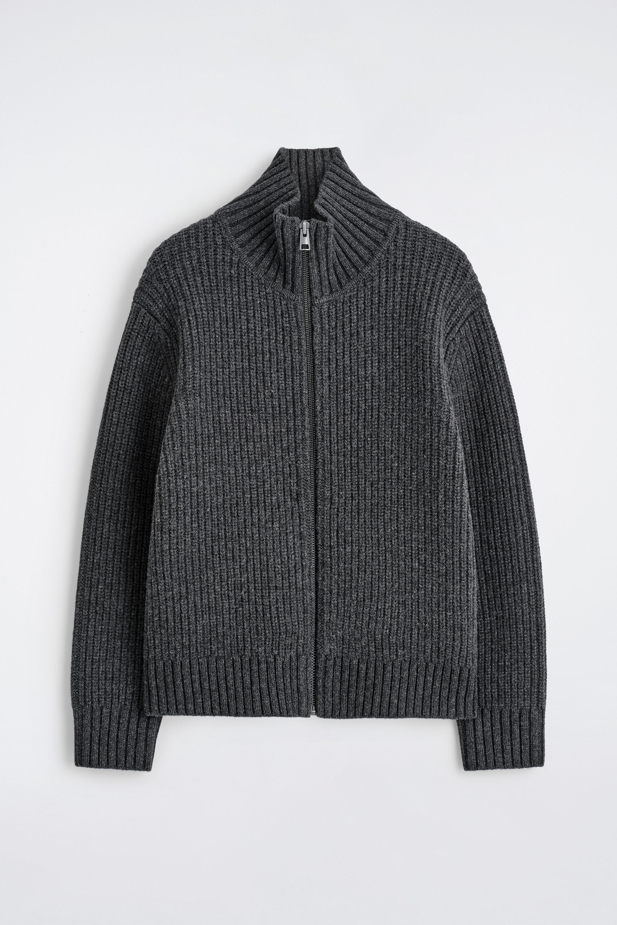 CONTRAST-STRIPE KNITTED TRACK JACKET - NAVY / IVORY | COS US