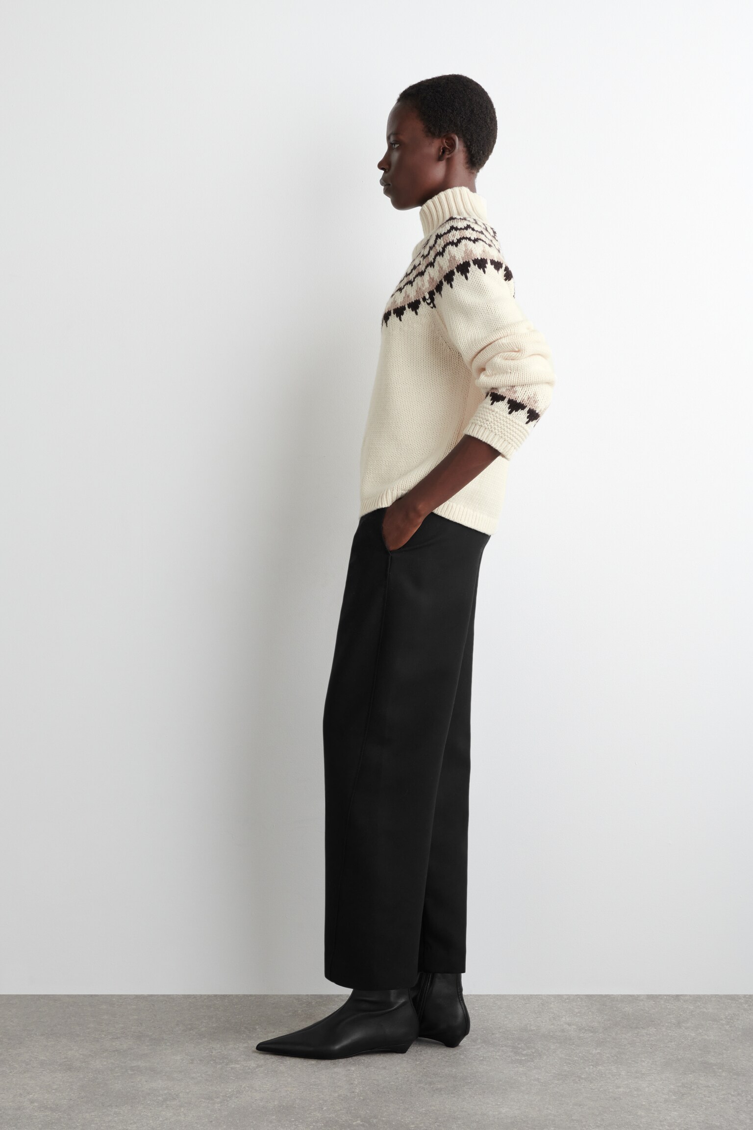 JERSEY FAIR ISLE DE LANA Y CASHMERE - CREMA / MARRÓN / ROSA/NEGRO/BLANCO/MARRÓN - 3