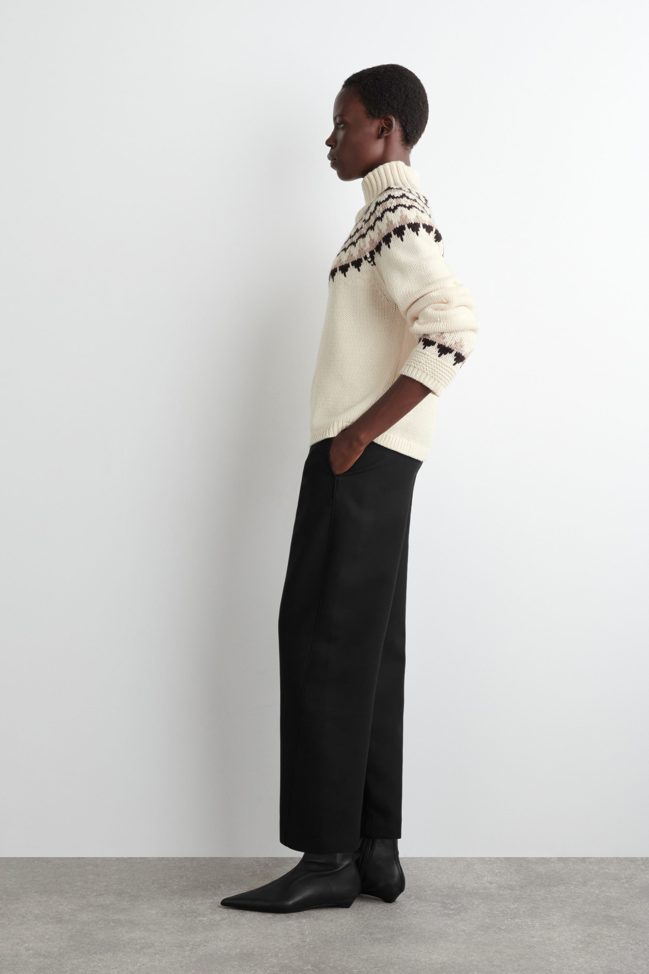 FAIR ISLE WOOL-CASHMERE SWEATER