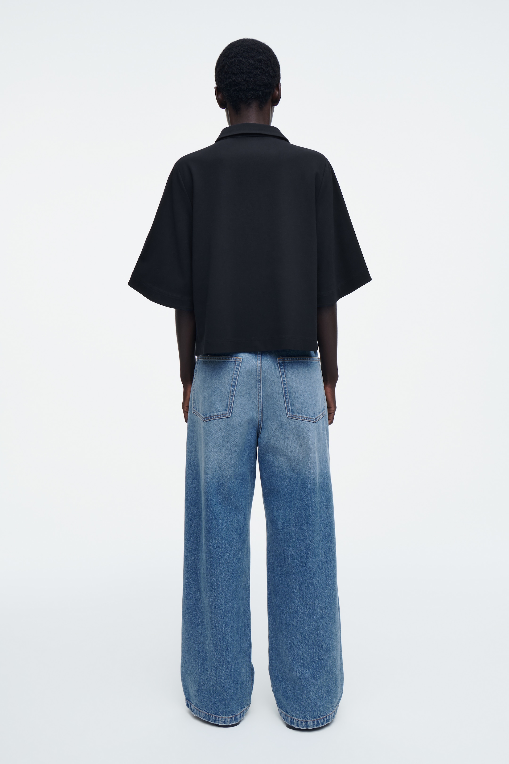 Ingrandisci l'immagine: BOXY POLO SHIRT - NAVY - DONNA | H&M CH 6