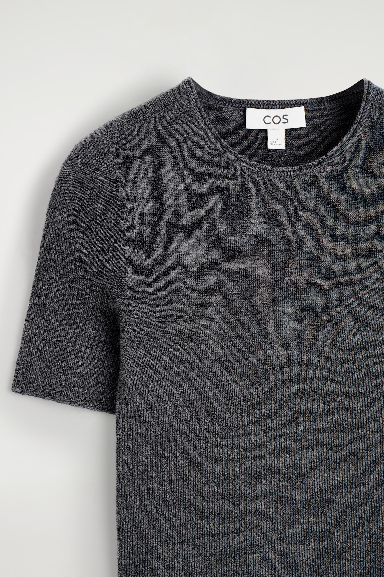 TRIČKO Z MERINO VLNY - tmavosivá melírovaná - 6