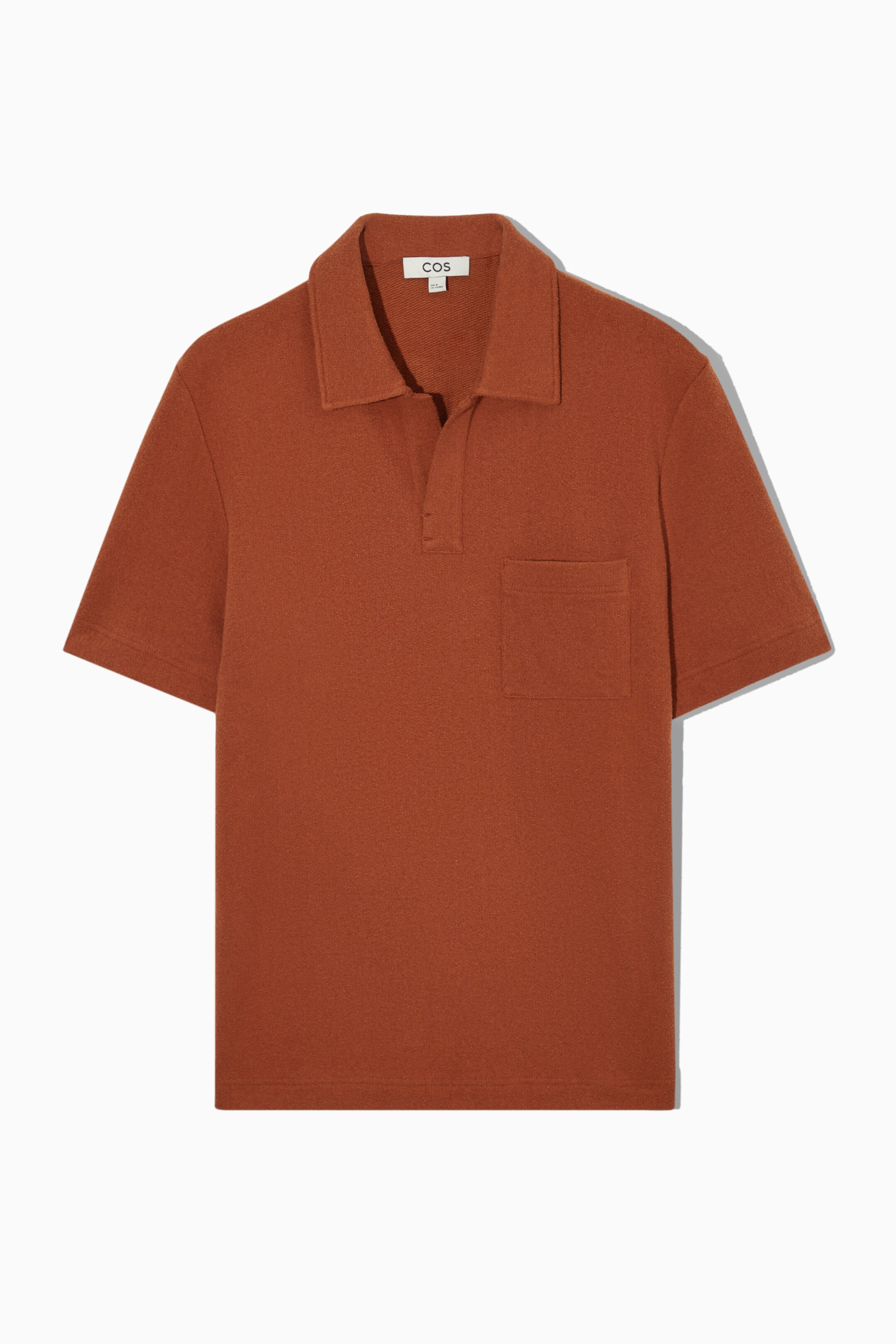 View larger image: BOUCLÉ-JERSEY POLO SHIRT - BURNT ORANGE - Men | H&M GB 1