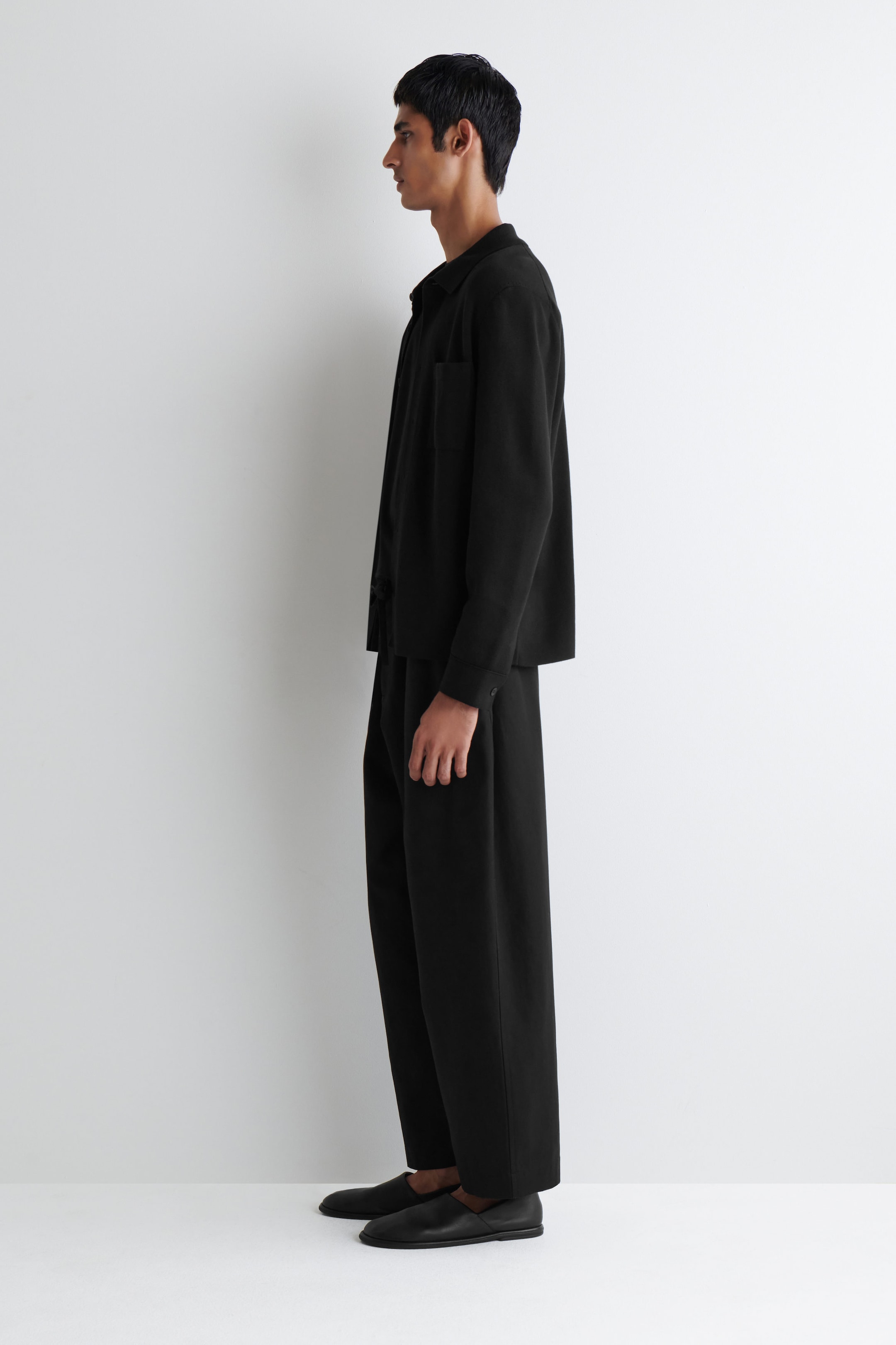 BARREL-LEG DRAWSTRING PANTS