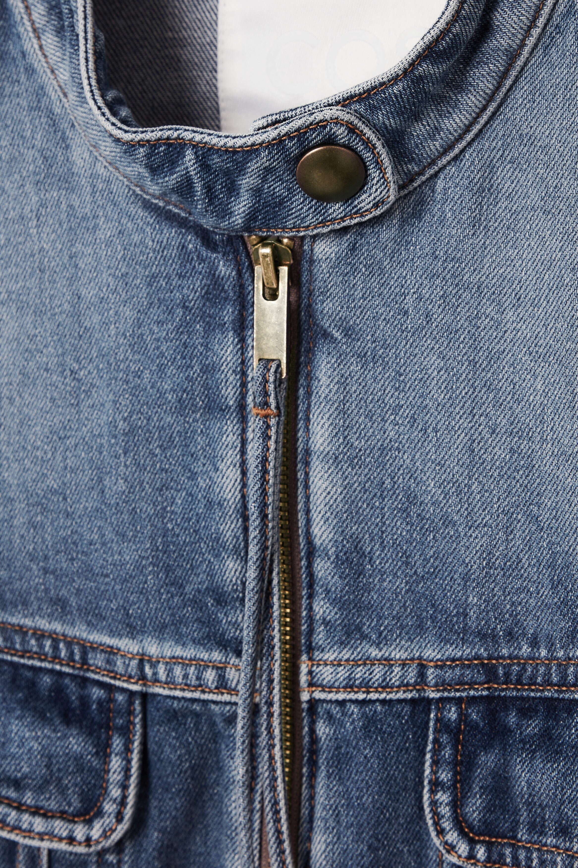 DENIM MOTO JACKET - FADED BLUE | COS US