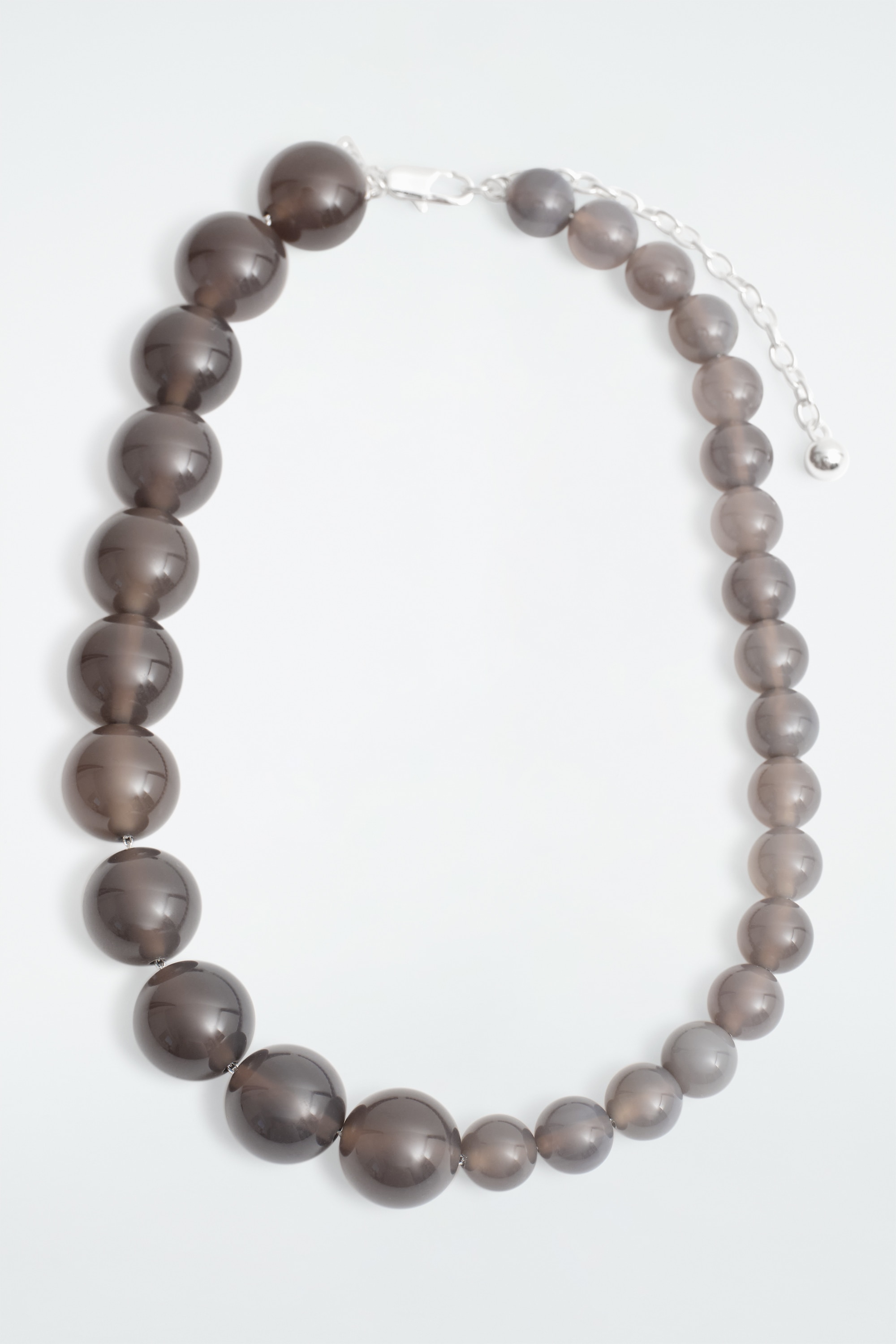 IRREGULAR AGATE NECKLACE - GREY