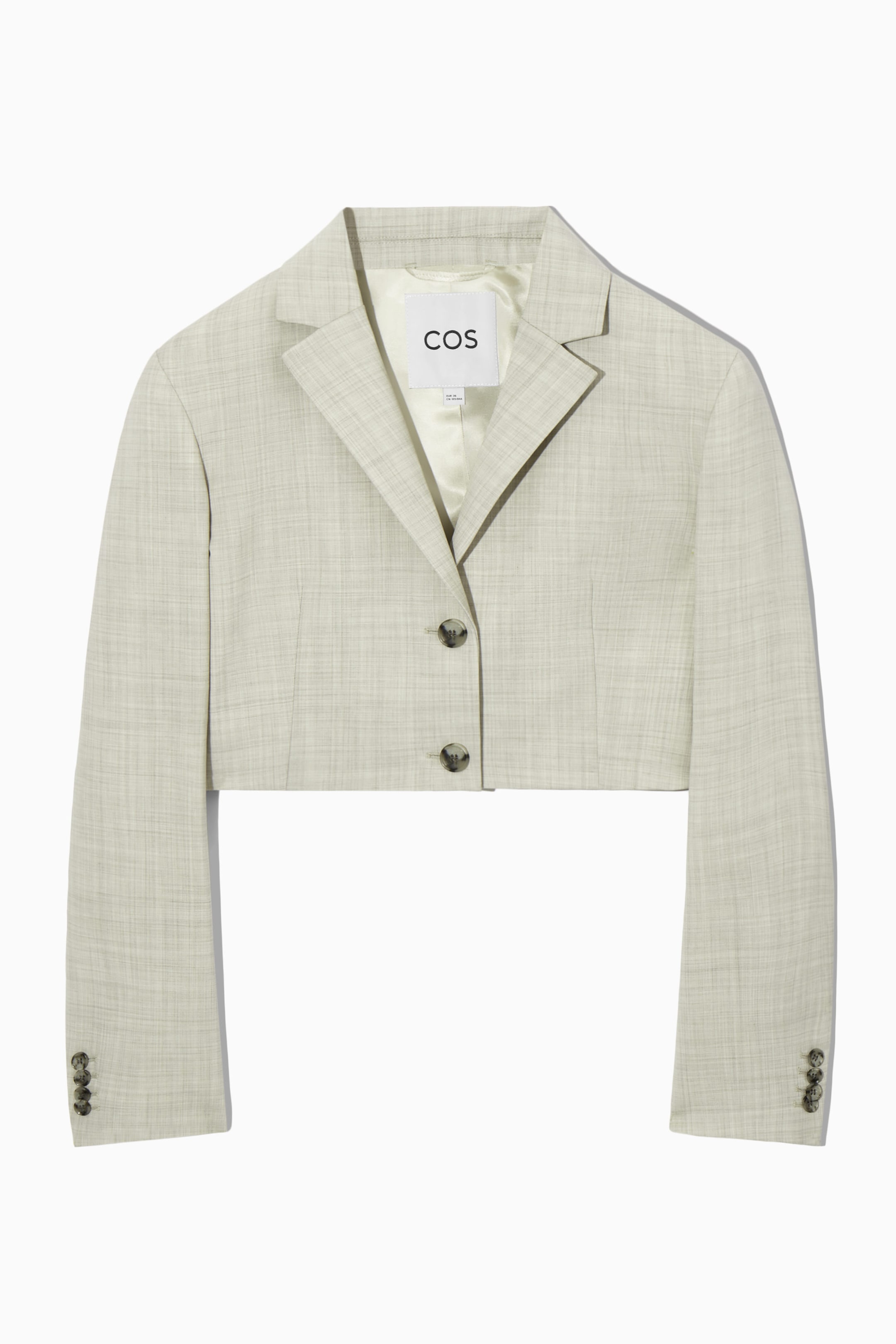 REGULAR CROPPED WOOL BLAZER