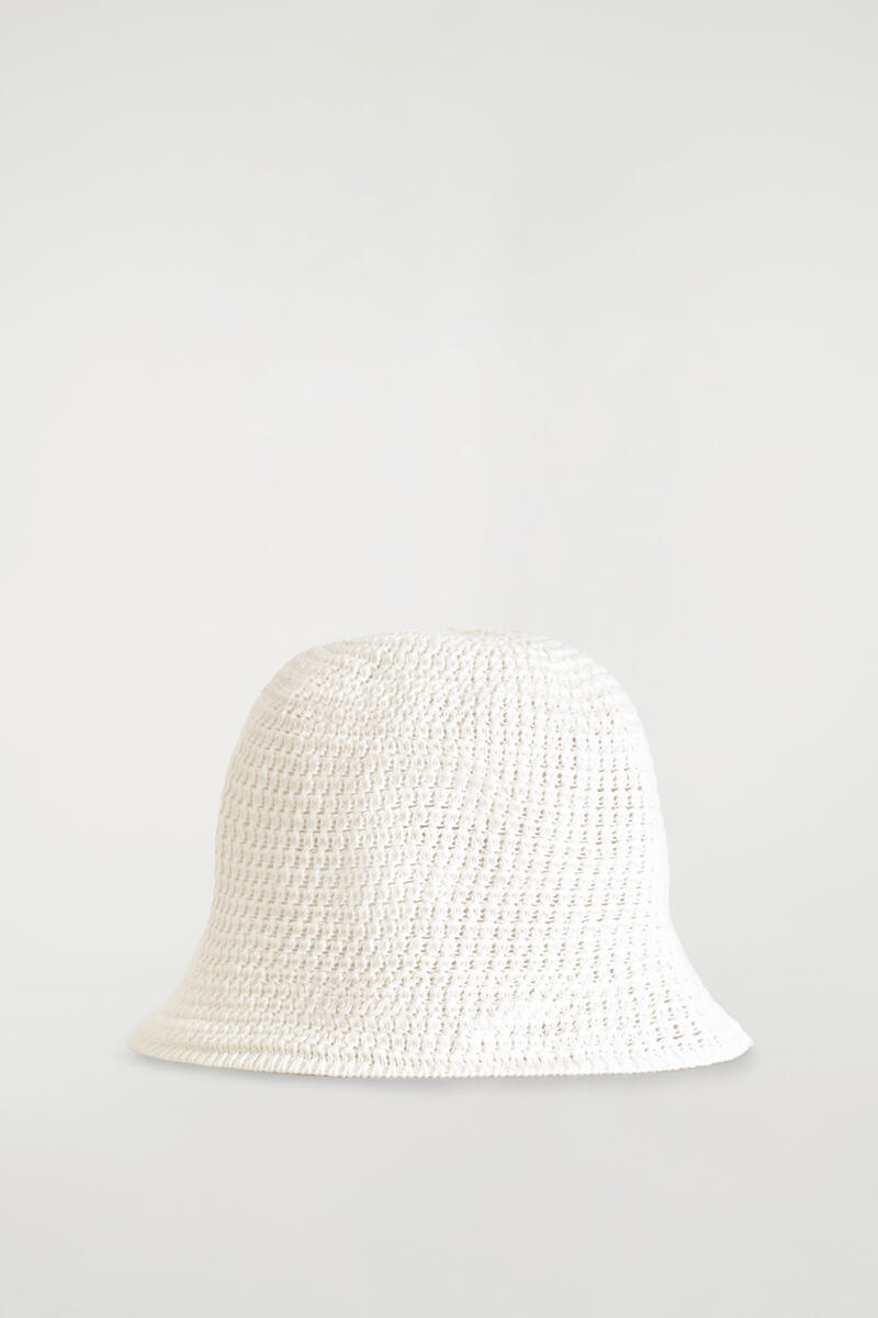 Pointelle-Knit Bucket Hat