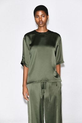 SATIN T-SHIRT — KHAKI 3