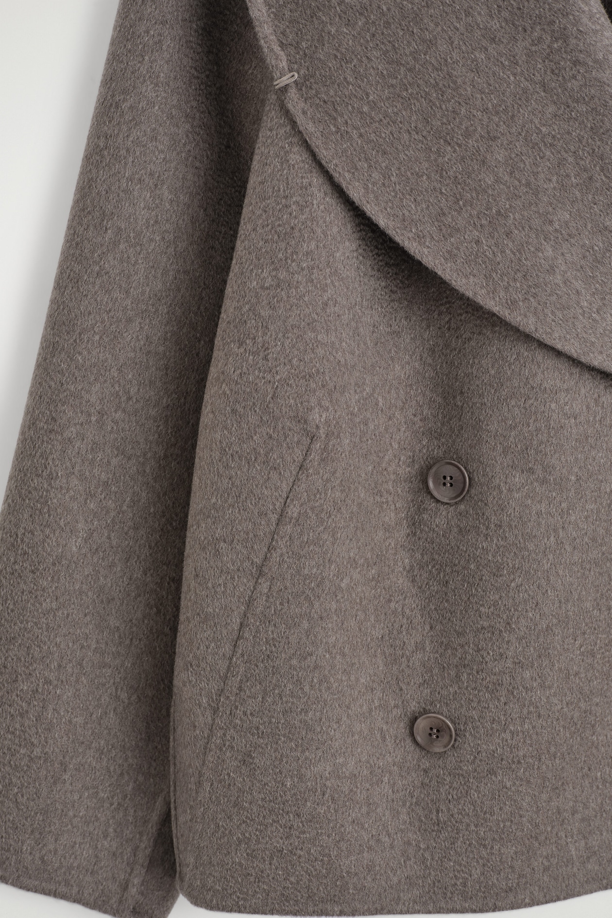 DOUBLE-FACED CASHMERE BOMBER JACKET — STONE